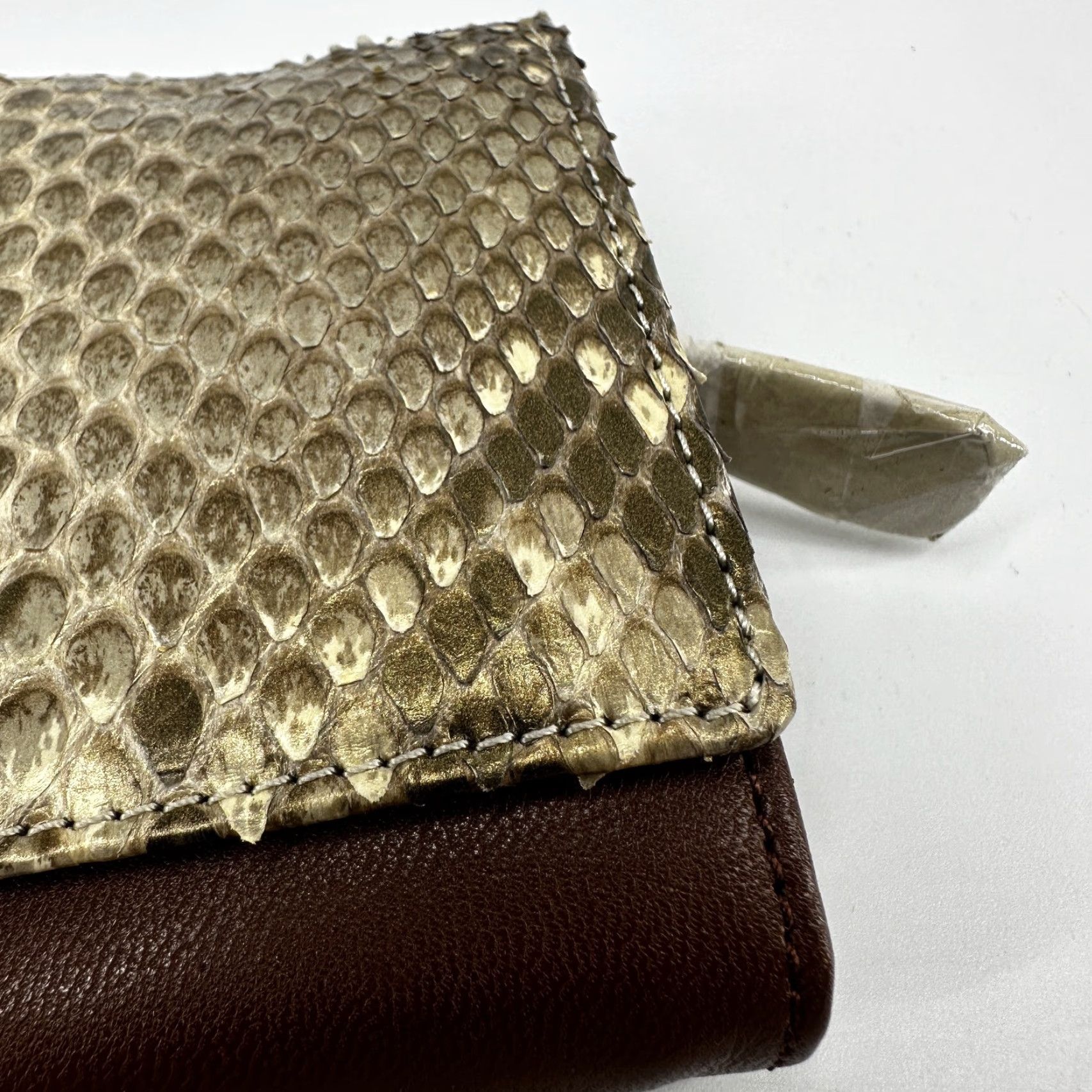 Vintage The Black Label Wallet Womens Genuine Python Leather Clutch Exotic Luxury Purse Size ONE SIZE - 5 Thumbnail