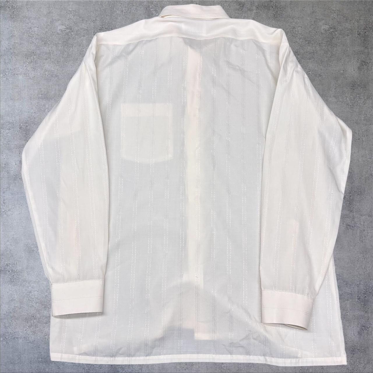Vintage 1970s Vintage White Button Up Shirt Size US L / EU 52-54 / 3 - 2 Thumbnail