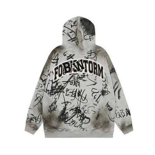 Street Graffiti Oversized Hoodie