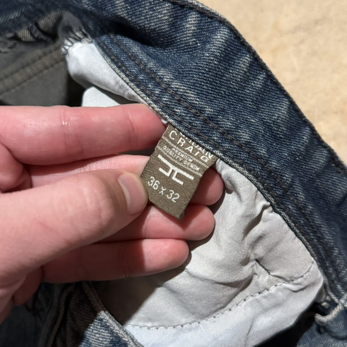 Vintage Vintage 2000s Faded Distressed Baggy Jeans ERD Grunge Y2K Size US 36 / EU 52 - 6 Thumbnail