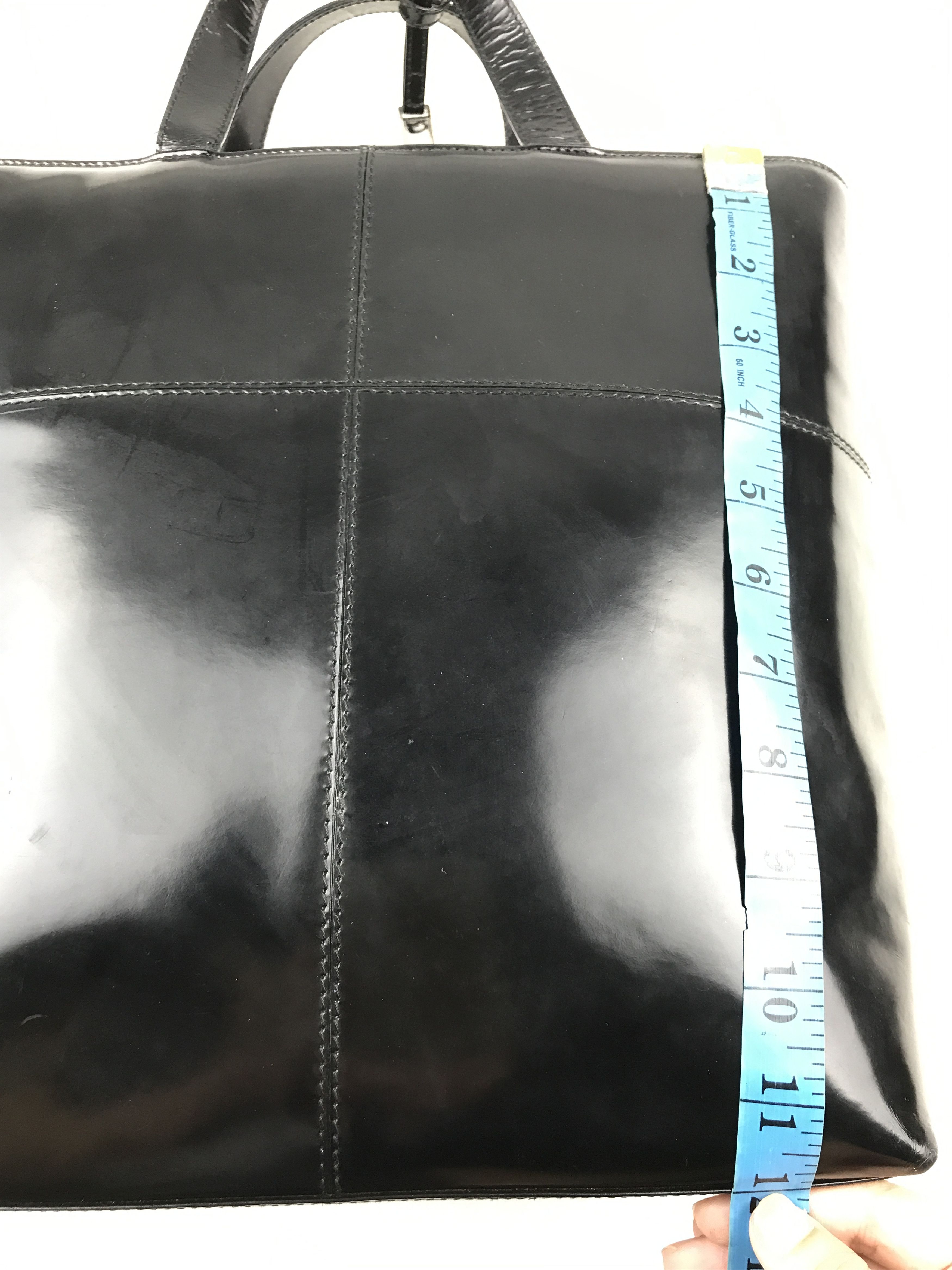 Gucci × Vintage Vintage Gucci Black Patent Leather Handbag With Strap Size ONE SIZE - 6 Thumbnail