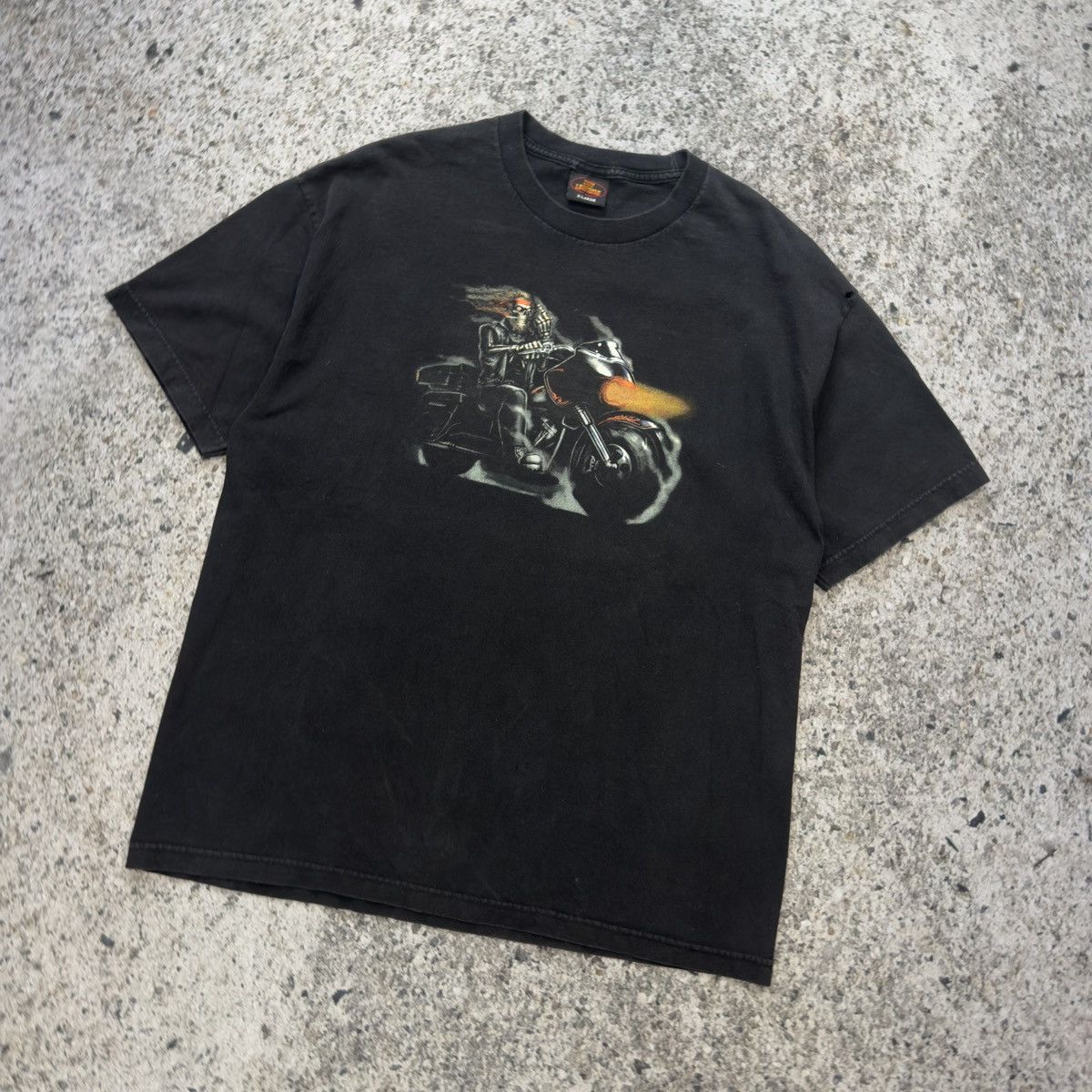 Vintage Vintage Faded Hot Leather Skeleton Biker Tee ERD Grunge WCC Size US XL / EU 56 / 4 - 5 Thumbnail
