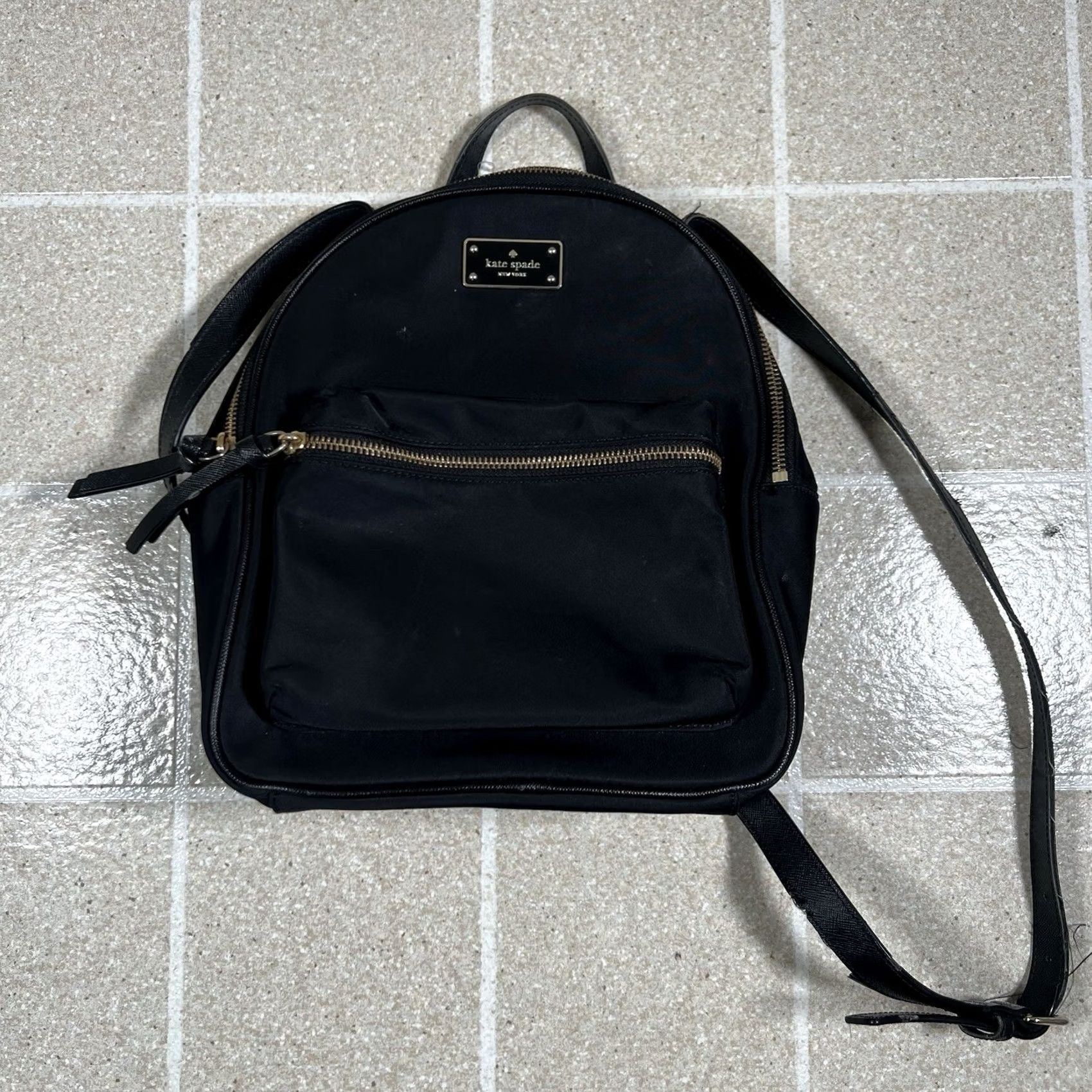 Vintage kate spade new york BackPack Small Bradley Wilson Black Nylon/Leather Women Leather/Leather Exterior Material Black Size ONE SIZE - 2 Thumbnail