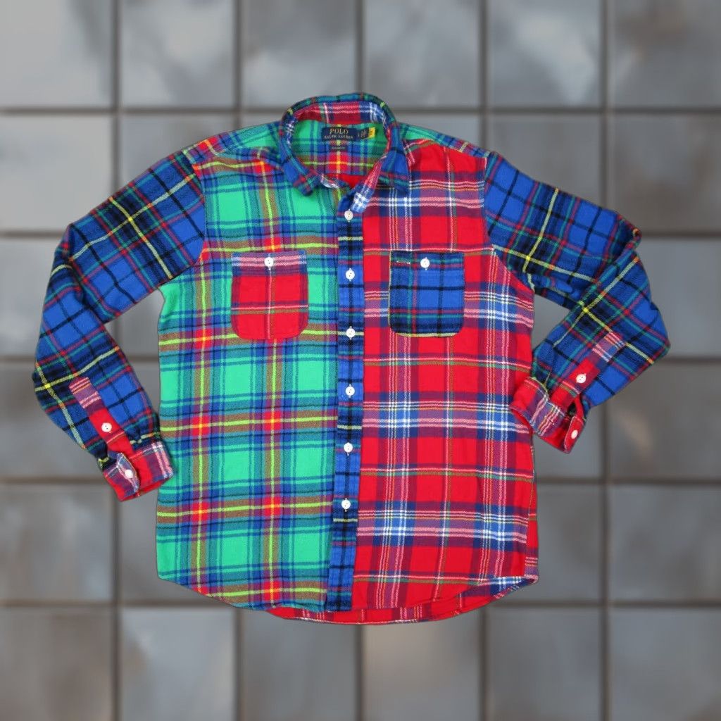 Polo Ralph Lauren Polo Ralph Lauren Men's Large Red Plaid Flannel Button-Up Shirt with Chin Strap and Pockets Size US L / EU 52-54 / 3 - 1 Thumbnail