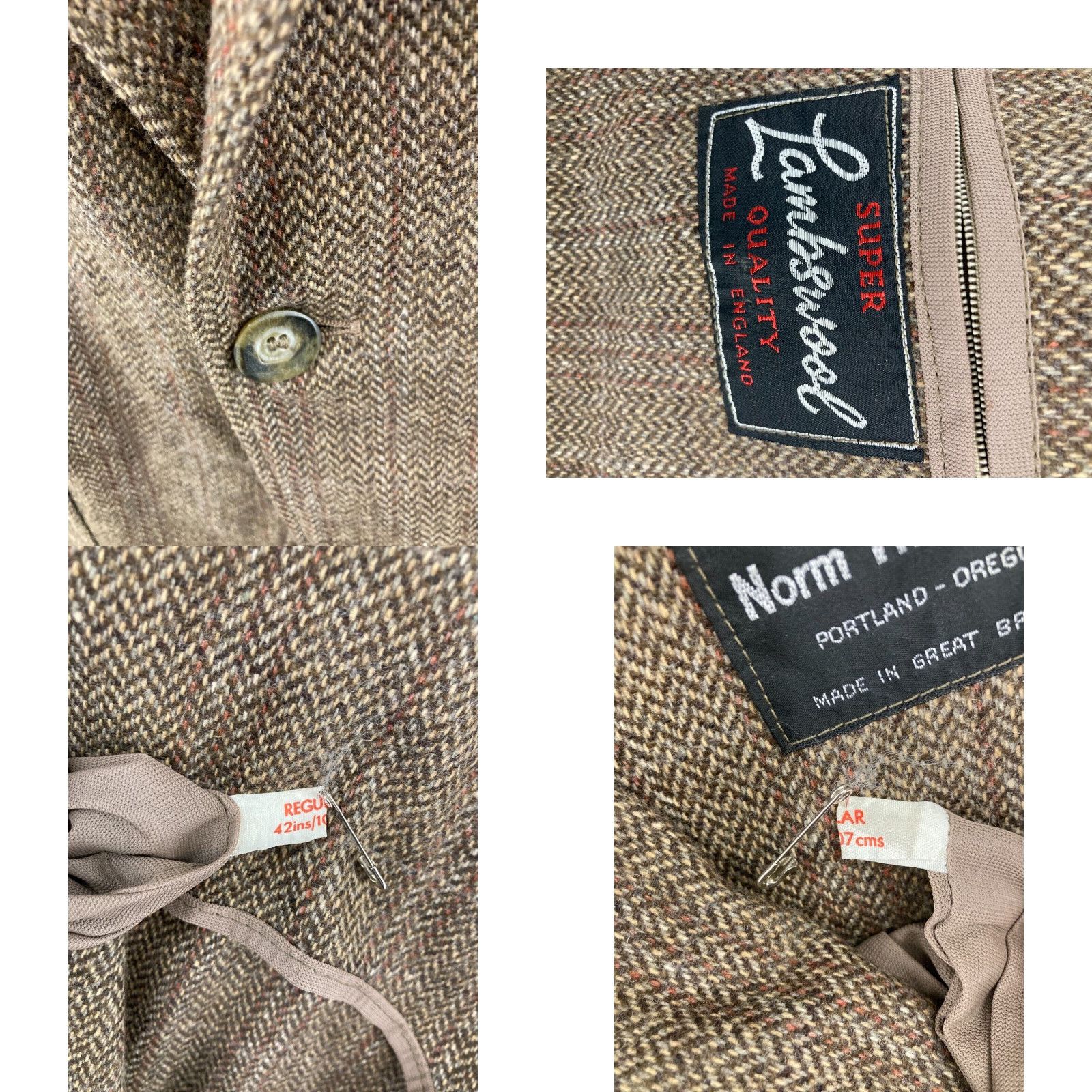 Jim Thompson Vintage Norm Thompson Sports Coat Mens 42R Tweed Size US XS / EU 42 / 0 - 8 Thumbnail
