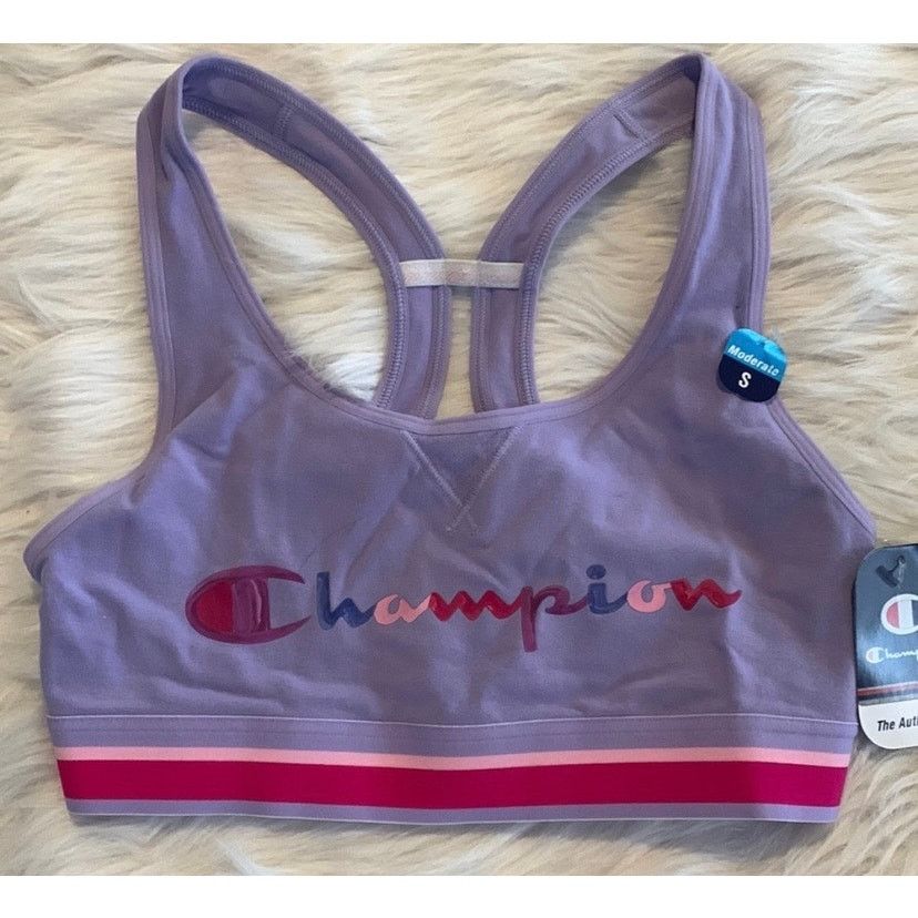 Champion CHAMPION Lavender Logo Sports Bra NWT S Size S / US 4 / IT 40 - 1 Thumbnail