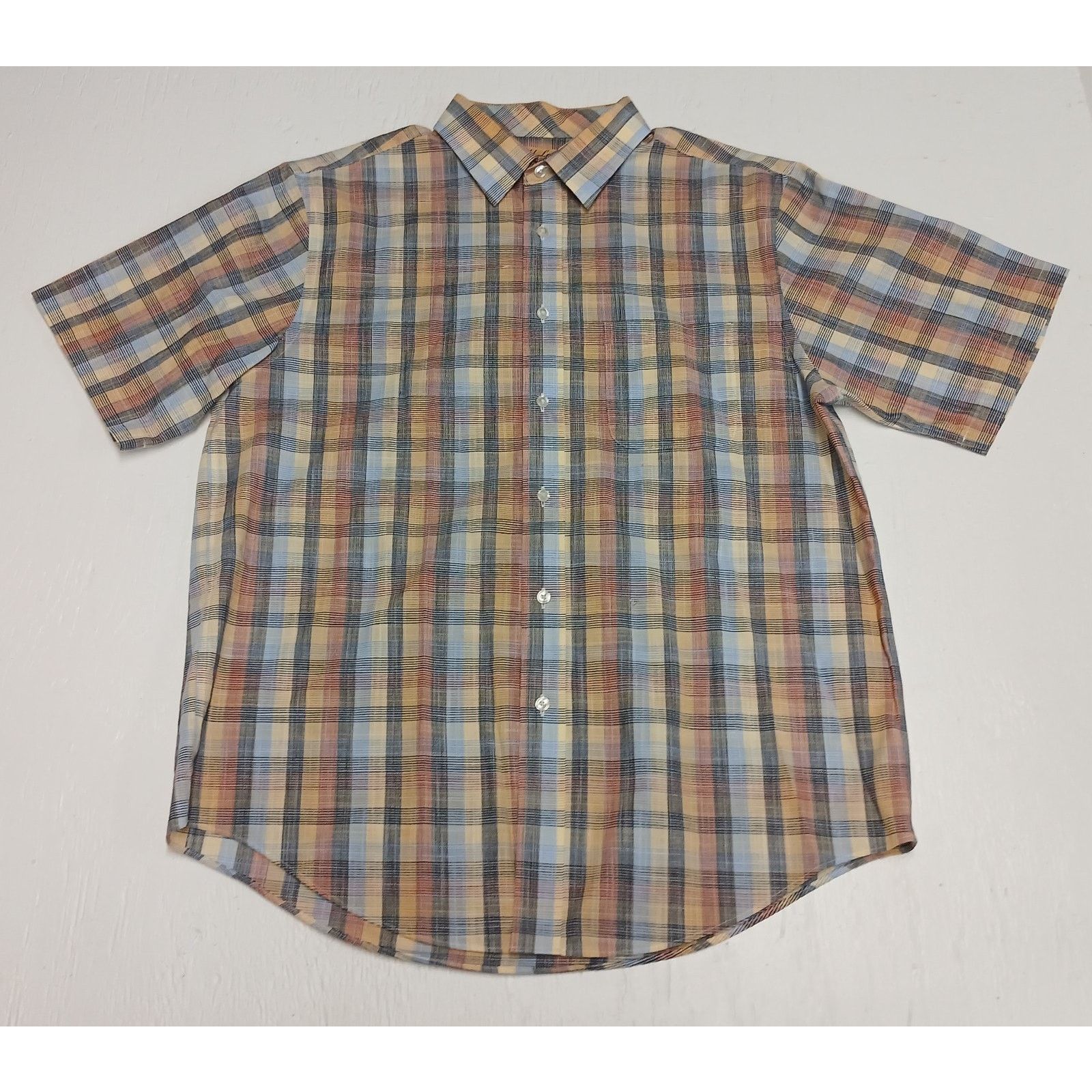 Roundtree & Yorke Roundtree & Yorke Gold Label (Large) Multicolor Plaid Shirt Size US L / EU 52-54 / 3 - 1 Thumbnail