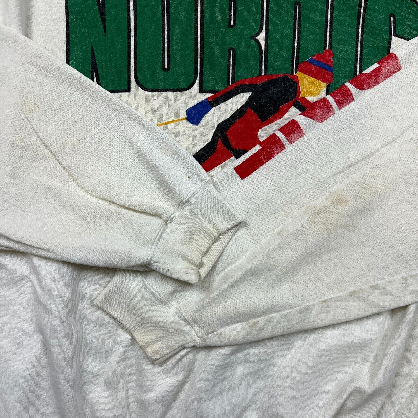 Vintage Skiing Alpine Medium Nordic All Over Print Sweatshirt 90s Size US M / EU 48-50 / 2 - 11 Thumbnail