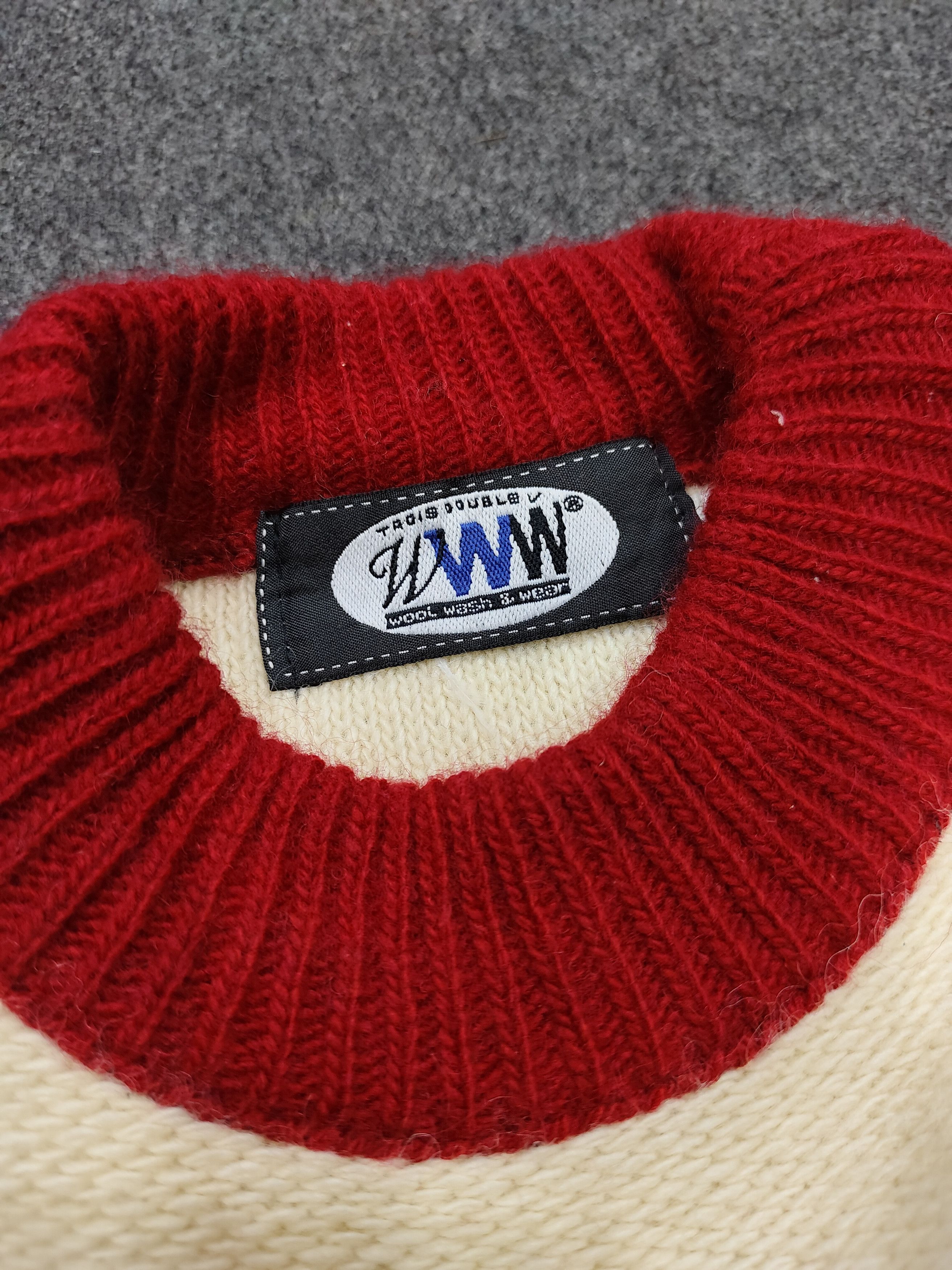 Vintage 🔥Vtg Trois Double France Wool Knitwear Size US S / EU 44-46 / 1 - 5 Thumbnail