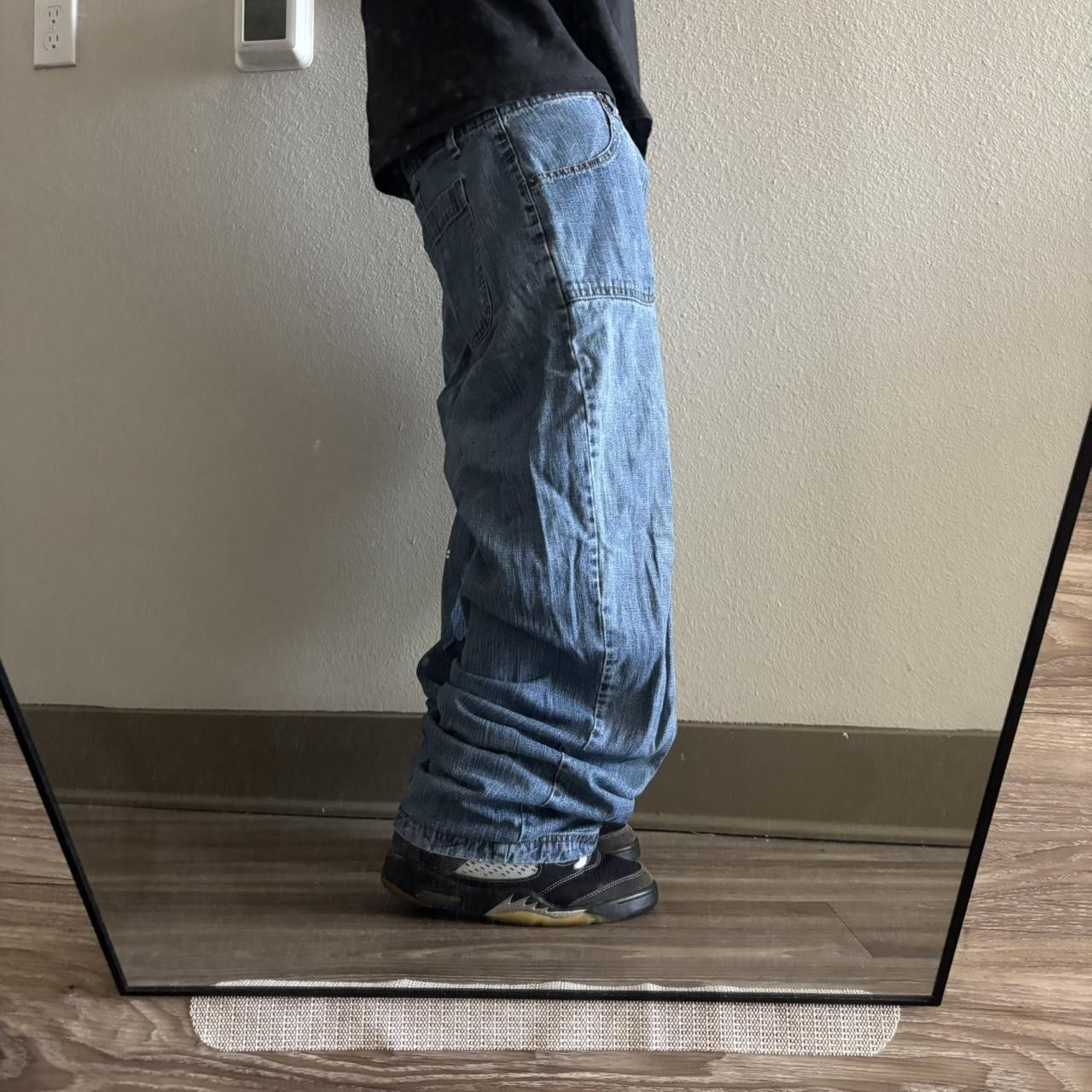 Japanese Brand Crazy Vintage Y2K/2000s Baggy Grunge Dark Wash Skater Style Denim Jeans! 36x30 Size US 36 / EU 52 - 2 Thumbnail