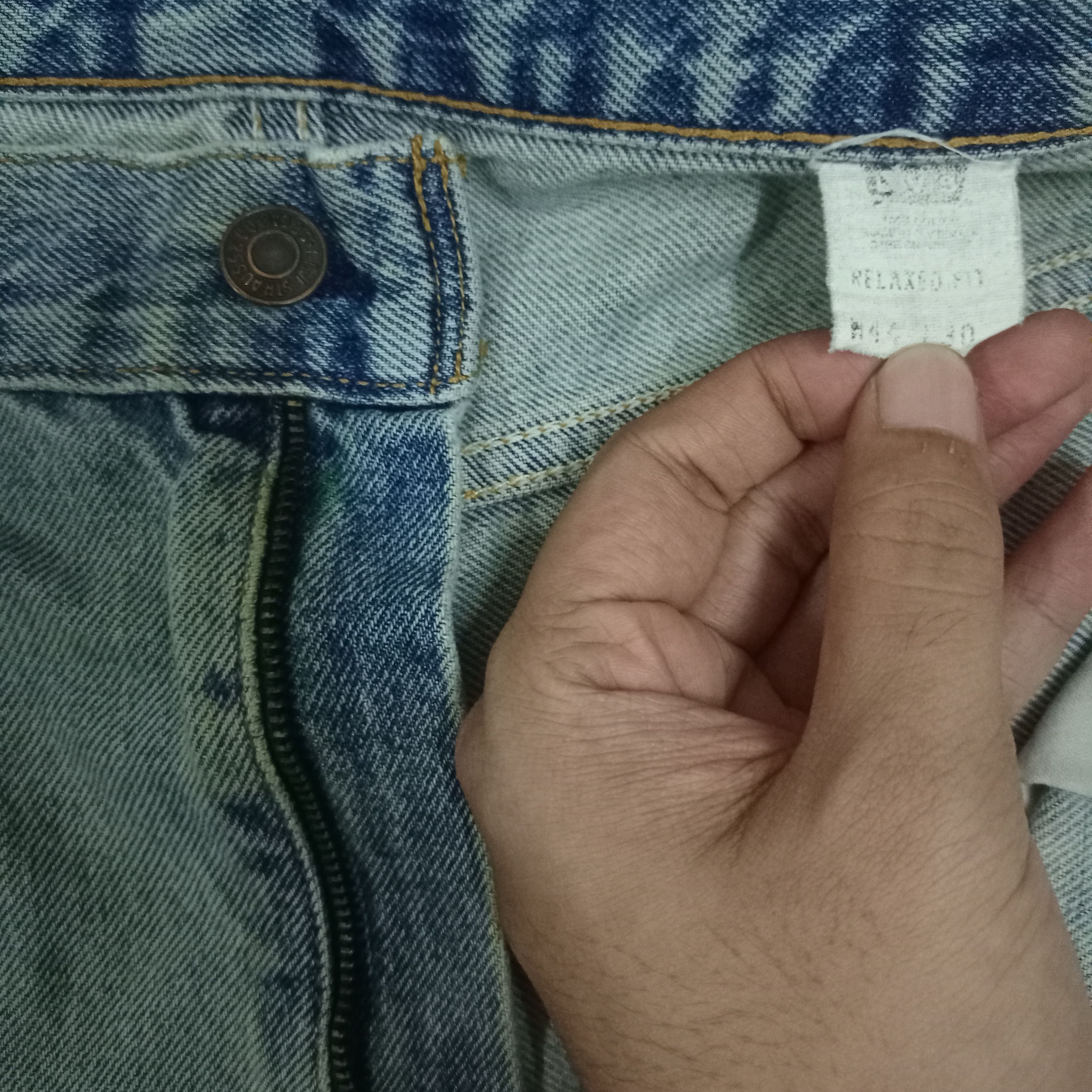 Levi's Vintage 90s Levis Orange Tab Distressed Baggy Jeans Size US 42 / EU 58 - 3 Thumbnail