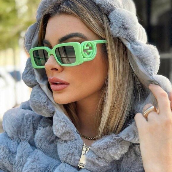 Gucci ?️ New Gucci GG1325S 004 Green Sunglasses | Grailed display picture 1