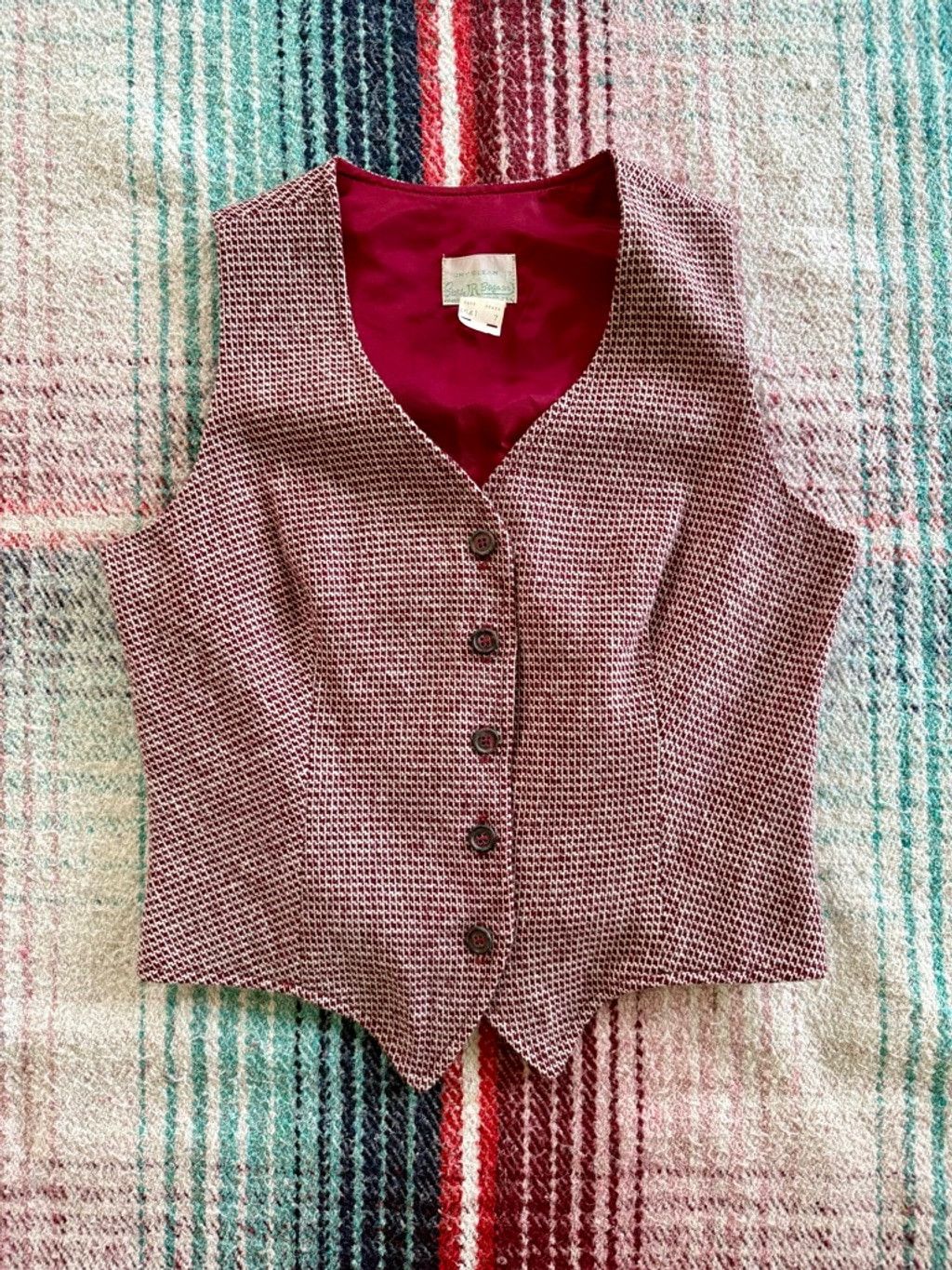 Sears 60s Women's Sears Red & White Vest Juniors 7 Size S / US 4 / IT 40 - 1 Thumbnail