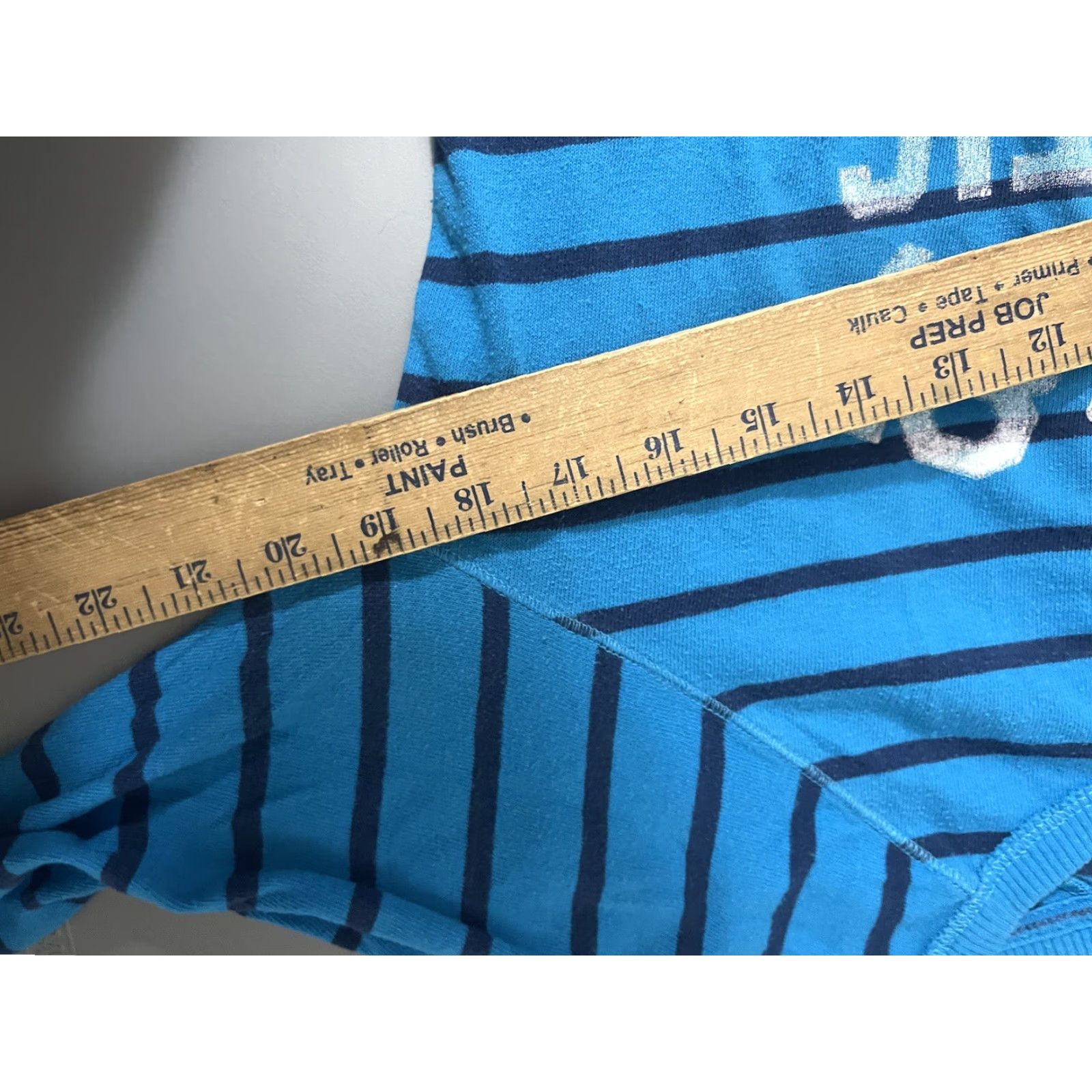 Aeropostale AEROPOSTALE Women Sweater Striped Round Neck Lightweight Cotton L Blue Classic Womens Size L / US 10 / IT 46 - 5 Thumbnail
