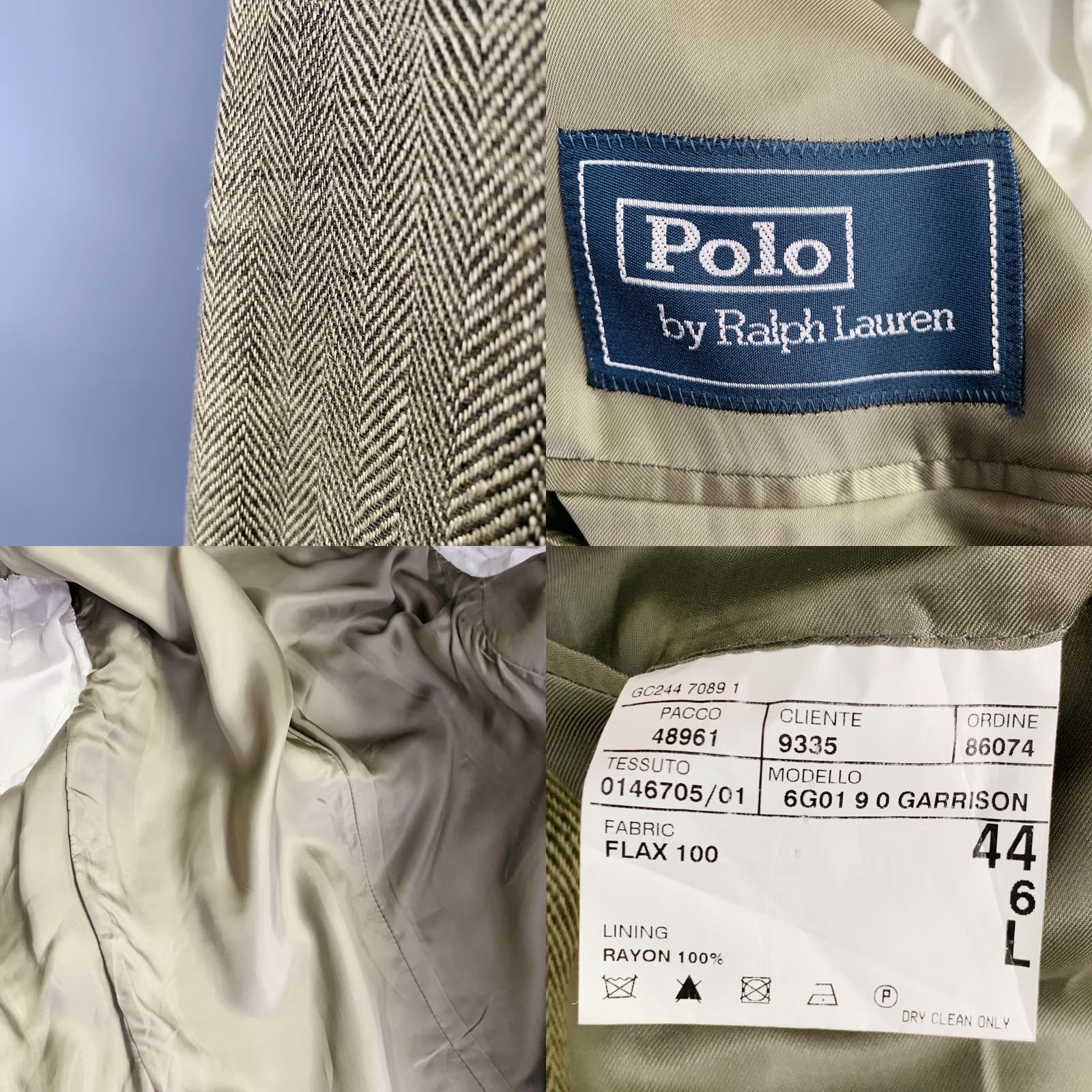 Polo Ralph Lauren POLO by RALPH LAUREN Sport Coat Tan Khaki Herringbone Flax Size 44 MenXS Size US XXL / EU 58 / 5 - 8 Thumbnail