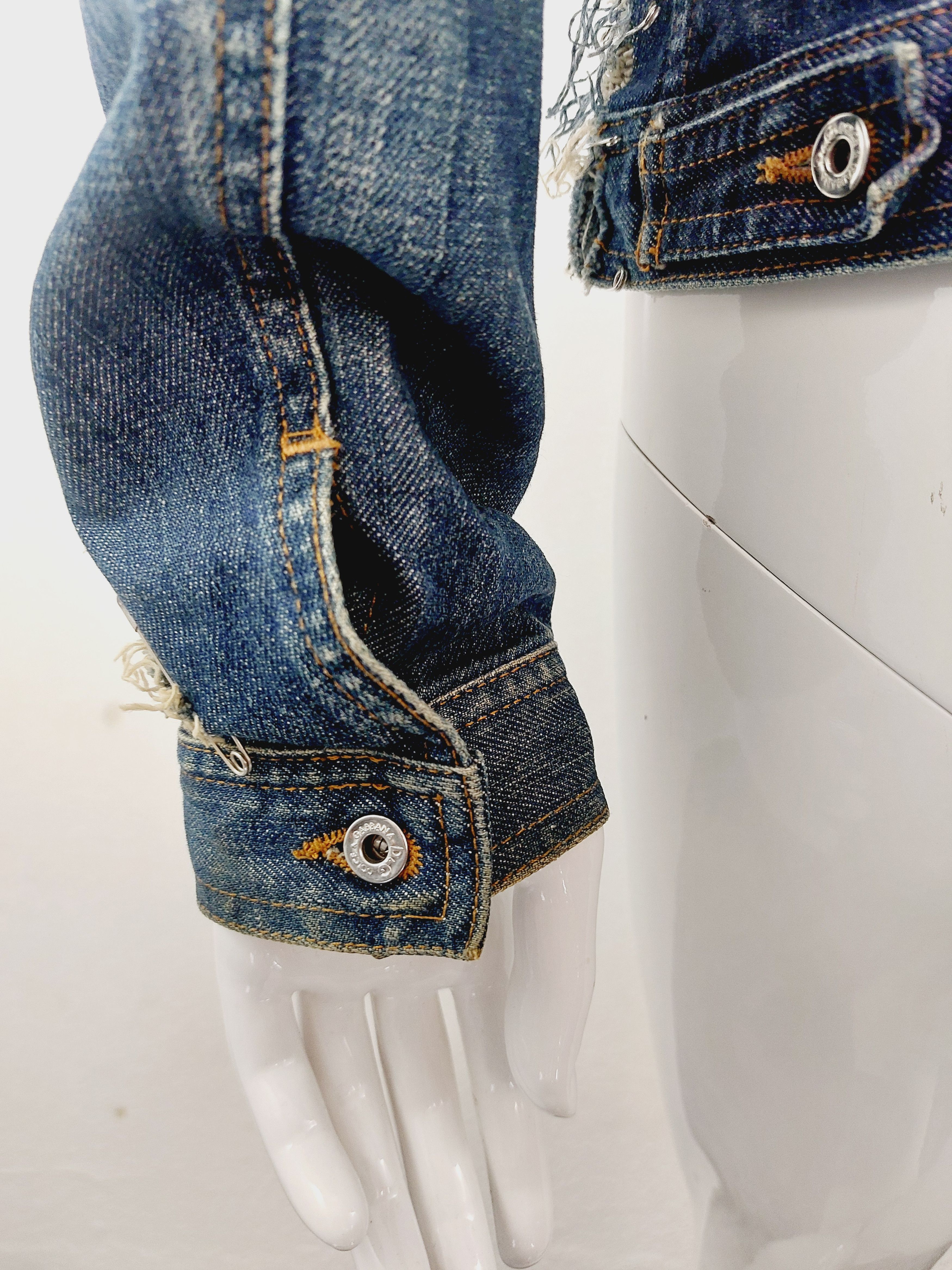 Dolce & Gabbana Dolce and Gabbana D&G SS2001 Spray Paint Safety Pin Jacket Size US XS / EU 42 / 0 - 20 Thumbnail