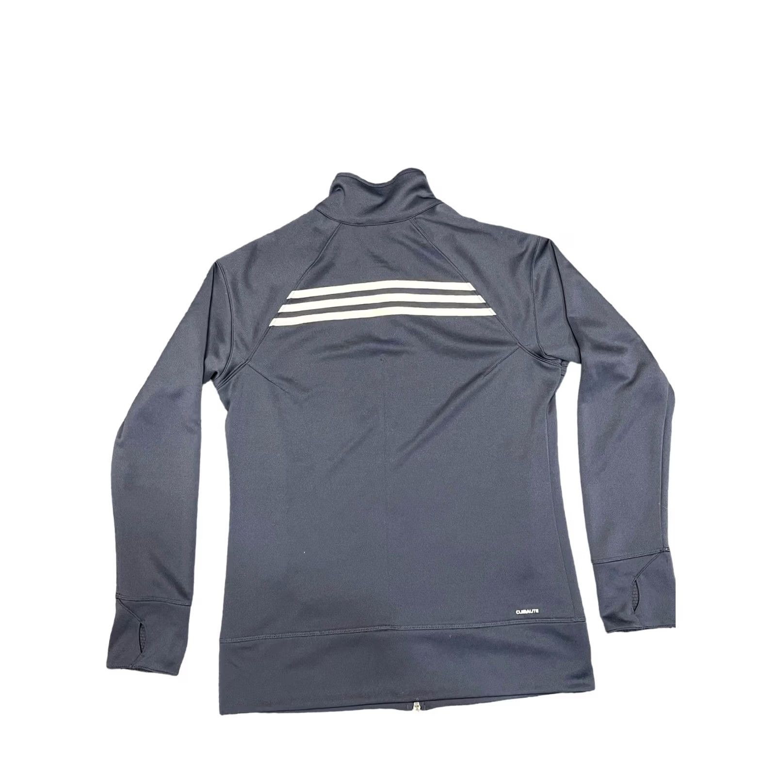 Adidas Adidas Jacket Women L Blue Full Zip Climalite Striped Pockets Sports Activewear Track Shirt Size Type Regular Size L / US 10 / IT 46 - 4 Thumbnail