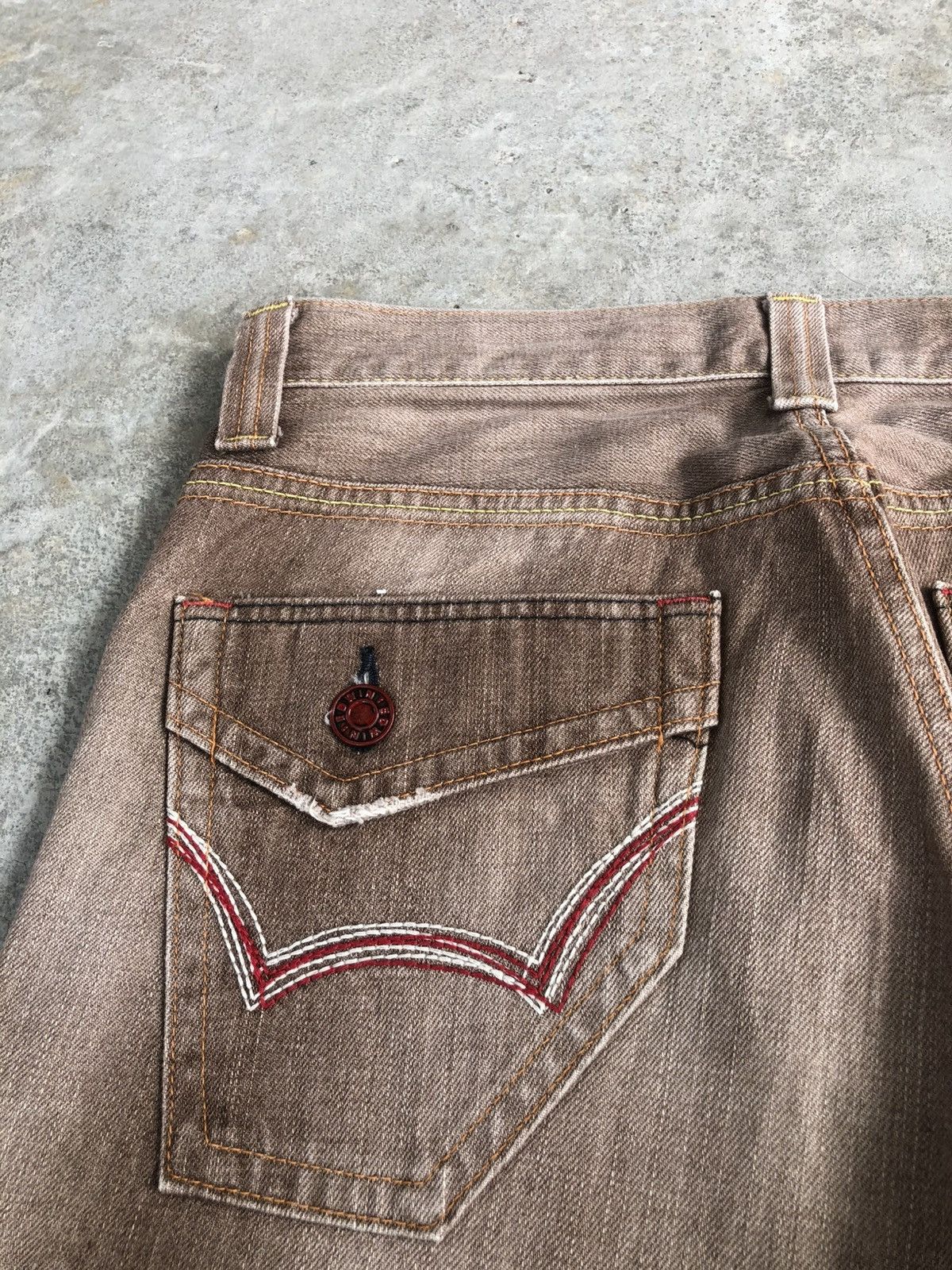 If Six Was Nine Japanese Edwin 503 Flared Jeans Distressed Size US 33 - 17 Thumbnail