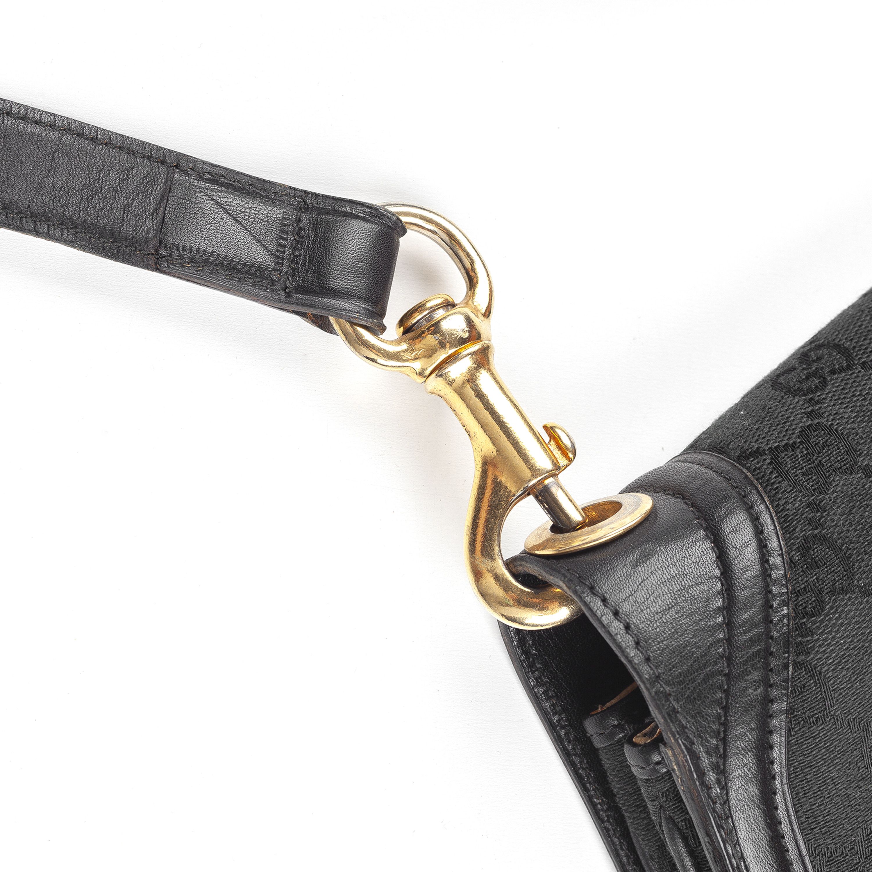 Gucci Gucci Rare 1950’s Black Monogram Vintage Crossbody Bag Size ONE SIZE - 6 Thumbnail