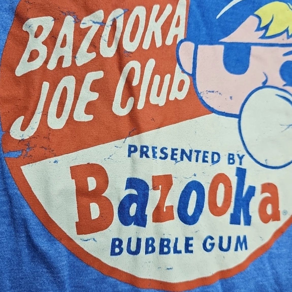 X-LARGE Pop! Tees Bazooka Joe Club Bubble Gum T-shirt Men X-large Blue Front Graphic Size US S / EU 44-46 / 1 - 3 Thumbnail