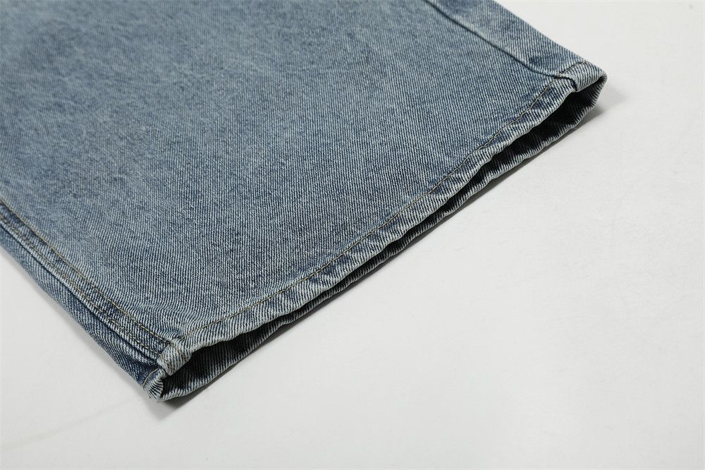 Jean Street men's hip-hop loose fake two-piece patchwork jeans Size US 32 / EU 48 - 5 Thumbnail