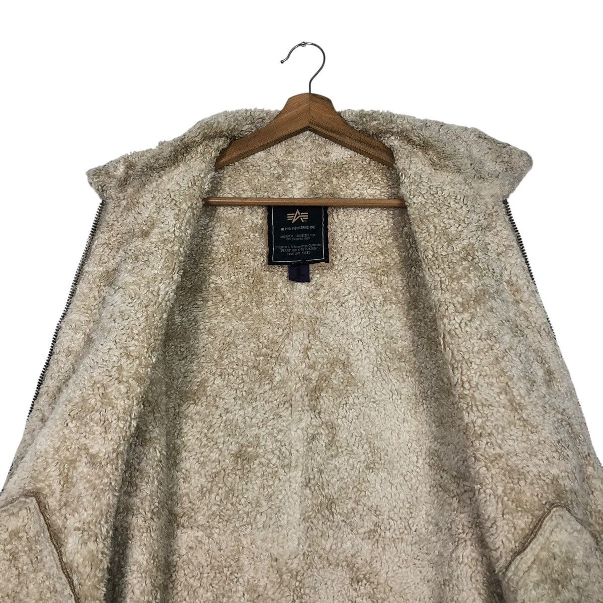 Alpha Industries 🔥VINTAGE SHEARLING SHERPA BIKER JACKET ALPHA INDUSTRIES Size US L / EU 52-54 / 3 - 16 Thumbnail