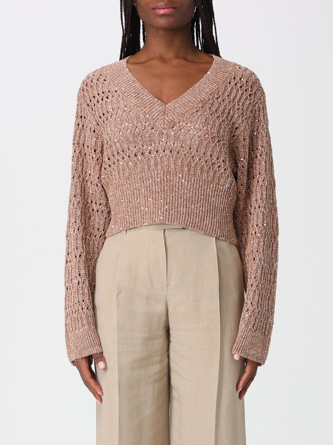 Brunello Cucinelli Brunello Cucinelli Sweater Woman Burnt Size XL / US 12-14 / IT 48-50 - 1 Thumbnail