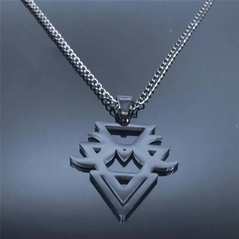 Jewelry Gothic Geometric Stainless-Steel Moon Necklace Size ONE SIZE - 4 Thumbnail