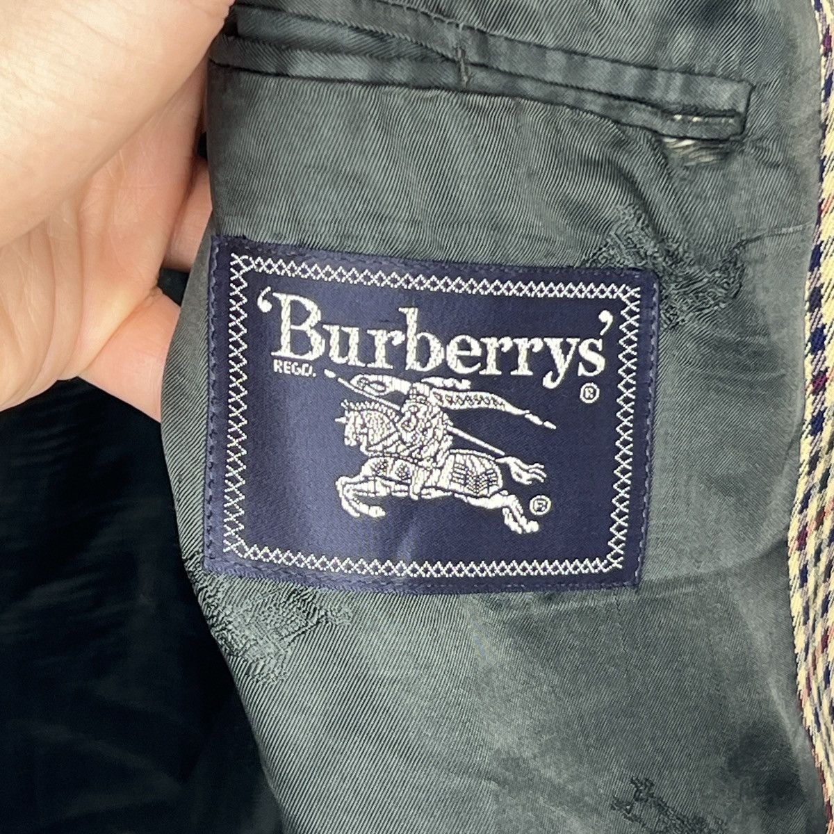 Burberry × Designer × Vintage Vintage Burberry Men’s Blazer Jacket Wool Luxury Classic Size 42R - 8 Thumbnail