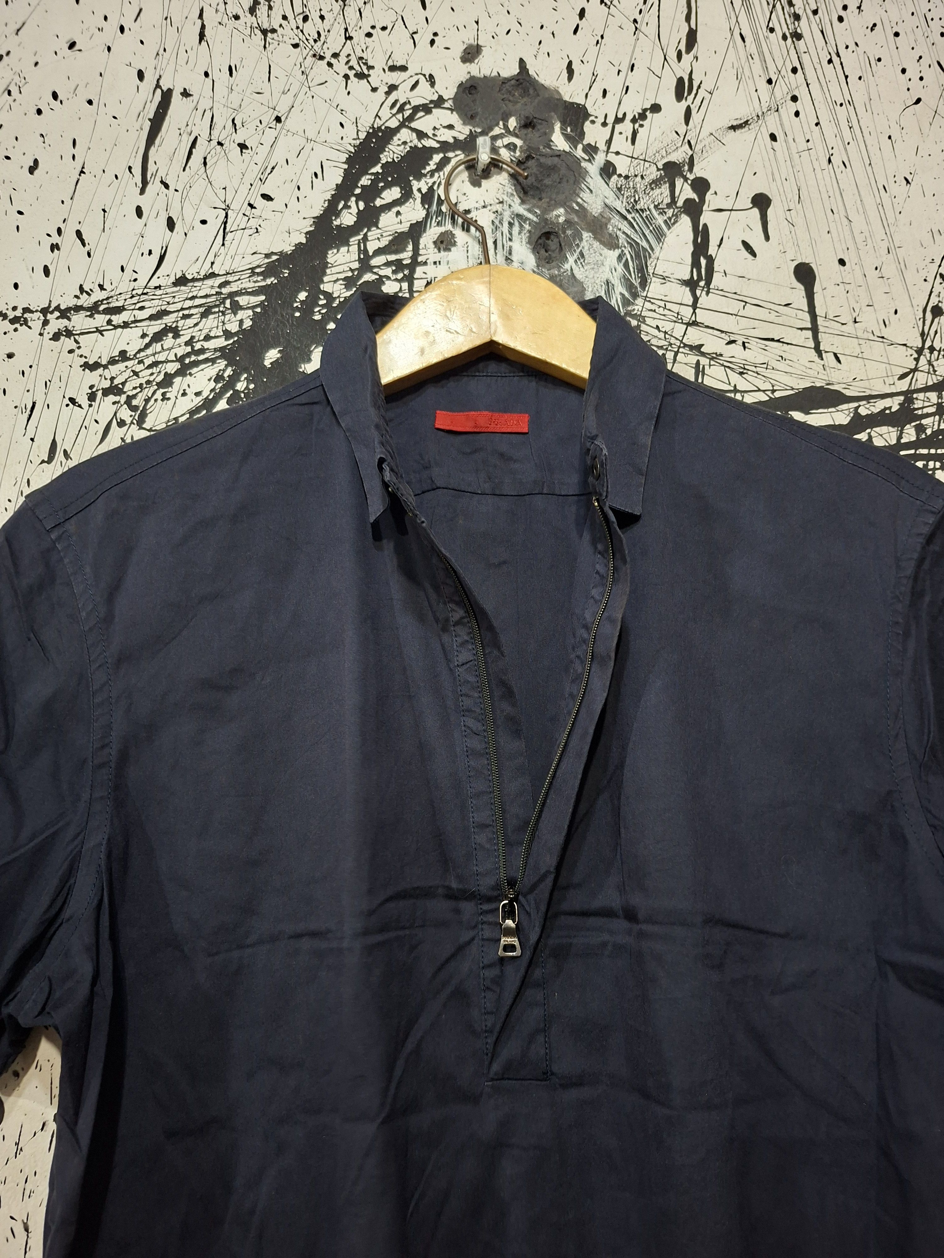 Prada PRADA SS 2006 HALFZIP SHORT SLEEVE SHIRT Size US L / EU 52-54 / 3 - 4 Thumbnail