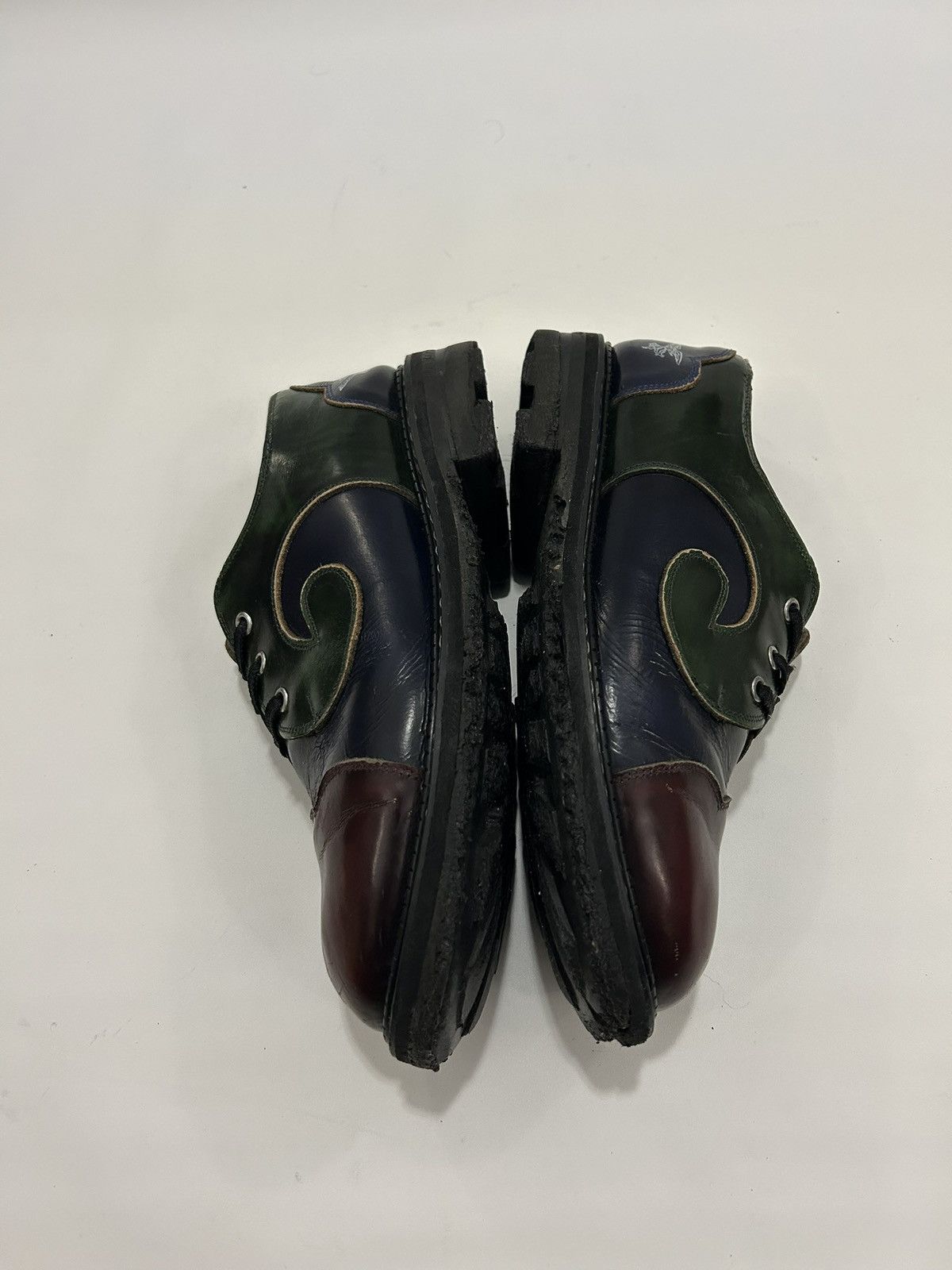 John Fluevog Gibson Swirl Leather Derby Shoes Size US 11 / EU 44 - 4 Thumbnail