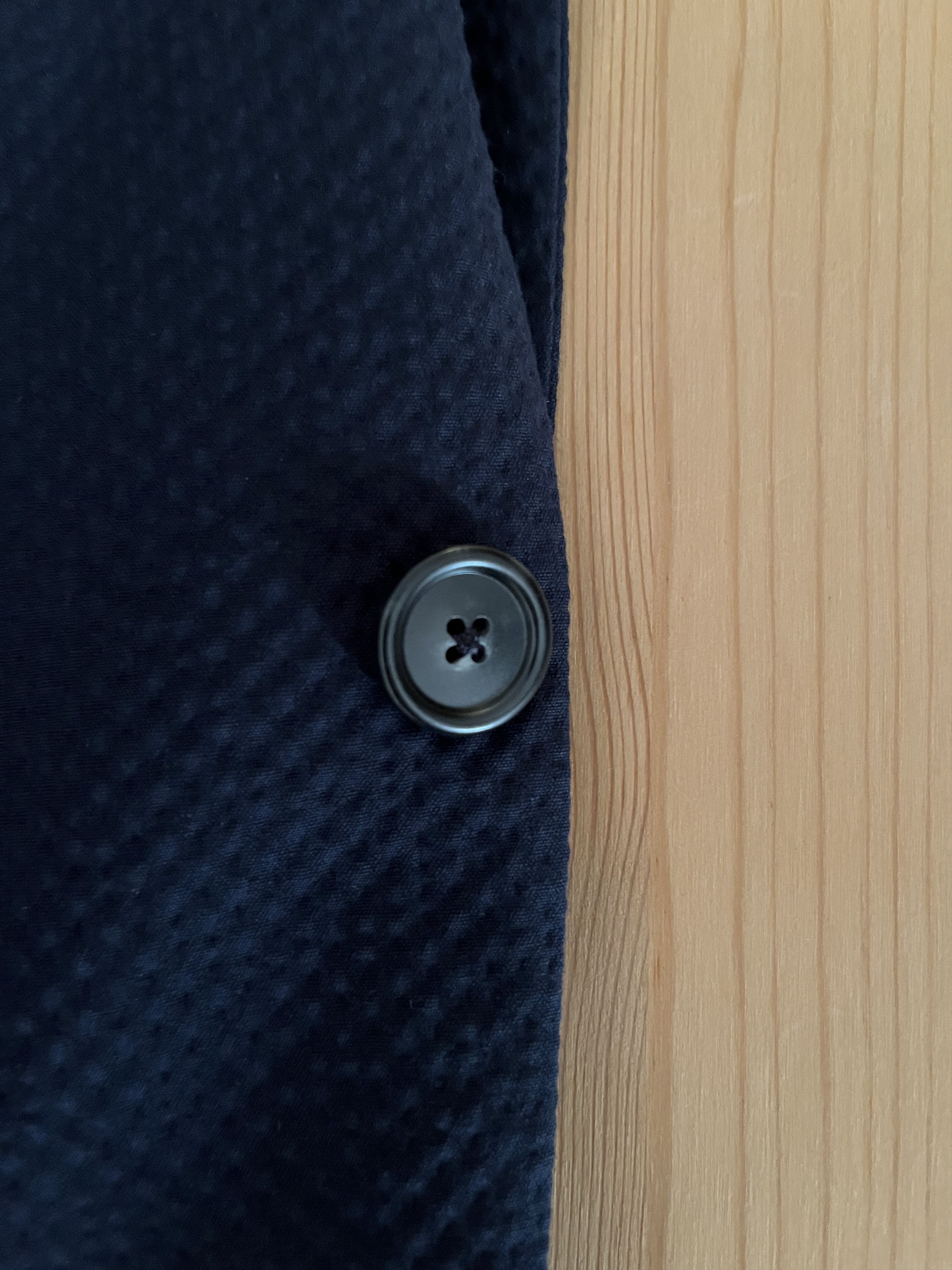 Z Zegna Z Zegna Navy Lightweight textured blazer / Shirt Jacket, 37 Size 38S - 3 Thumbnail