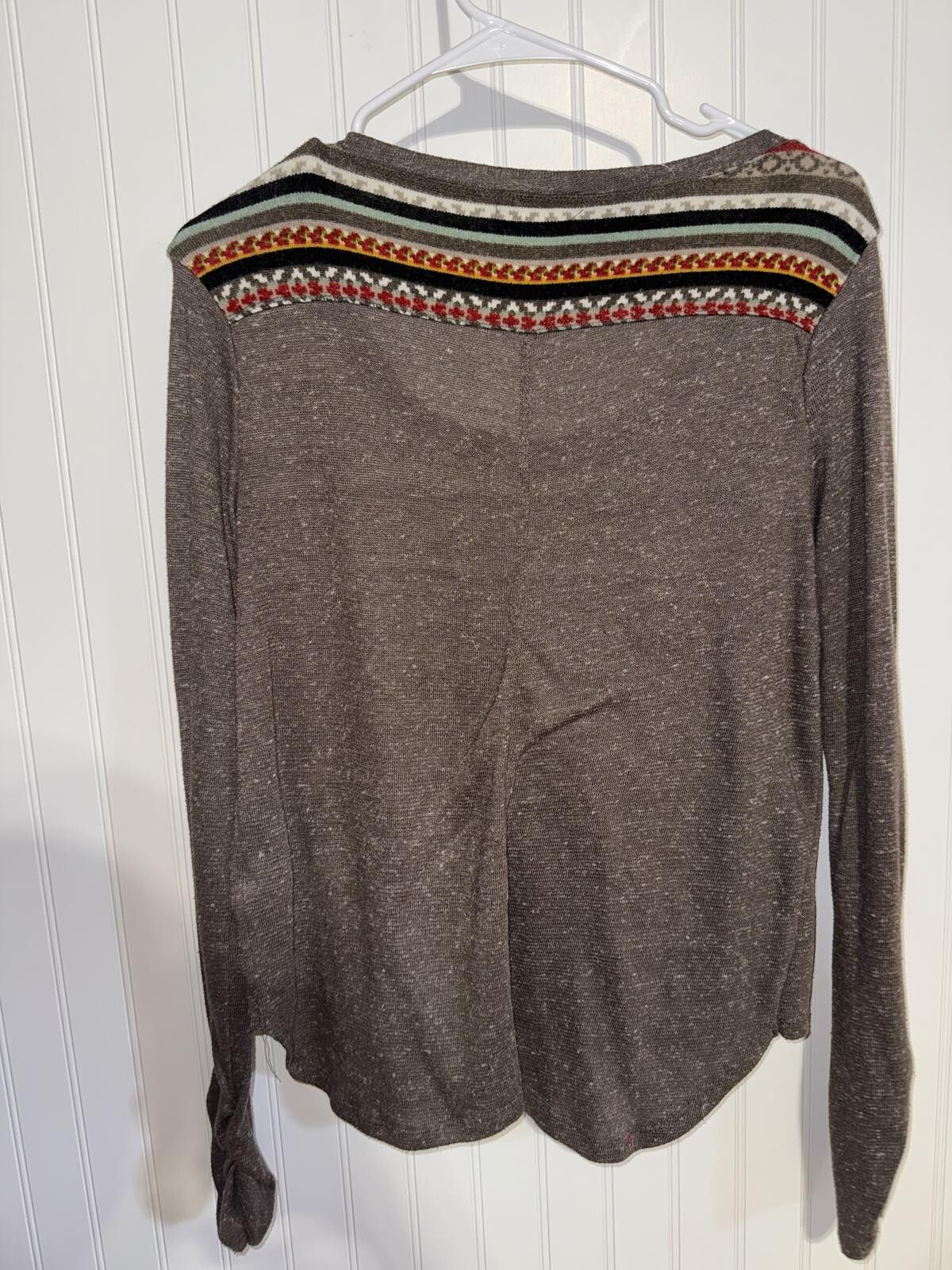 Other Love Tree Mixed Pattern Fair Isle Knit Pocket Sweater Top L Size L / US 10 / IT 46 - 2 Thumbnail