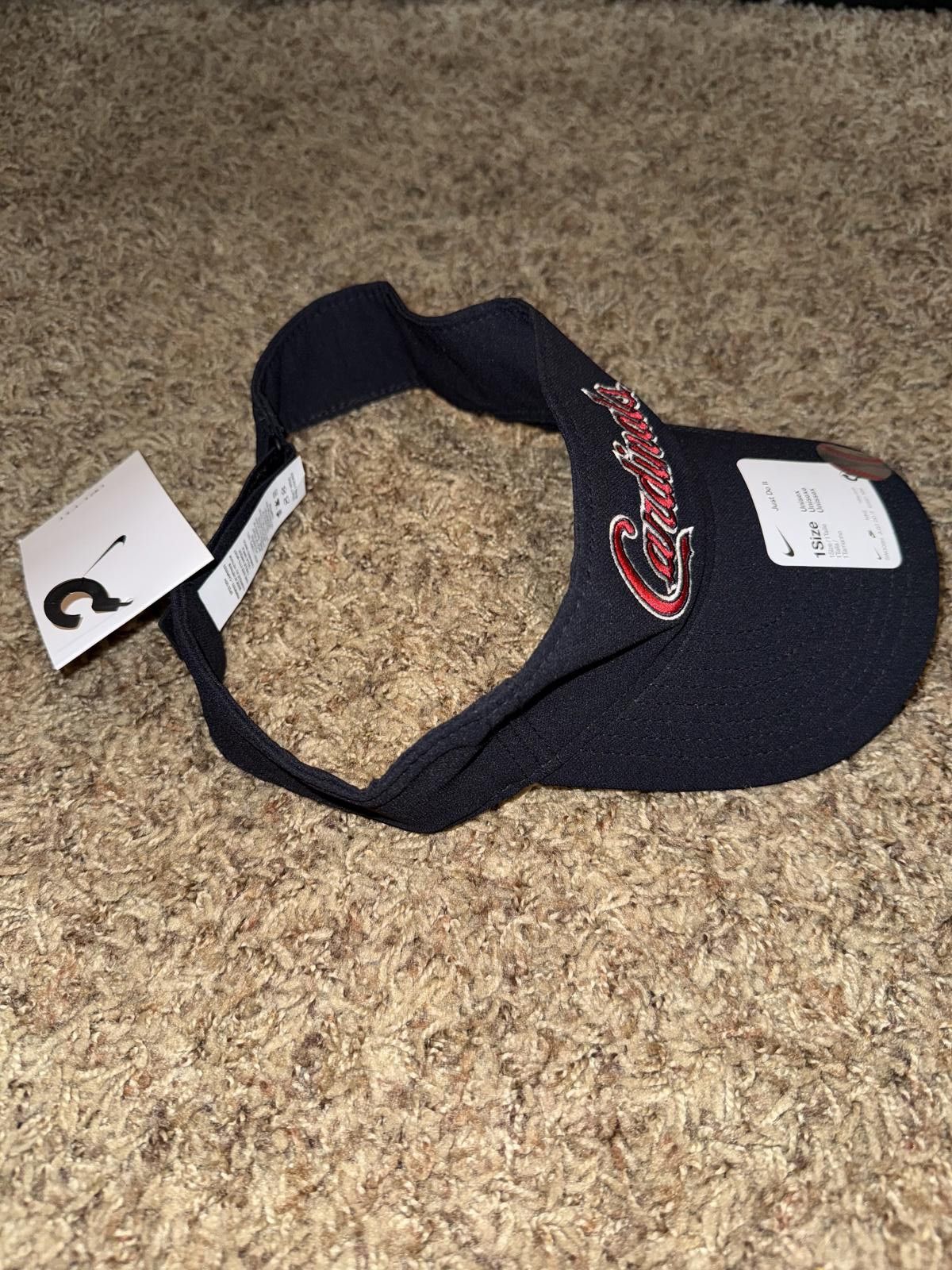 Nike Nike Men's Navy St. Louis Cardinals Wordmark Performance Adjustable Visor Size ONE SIZE - 3 Thumbnail