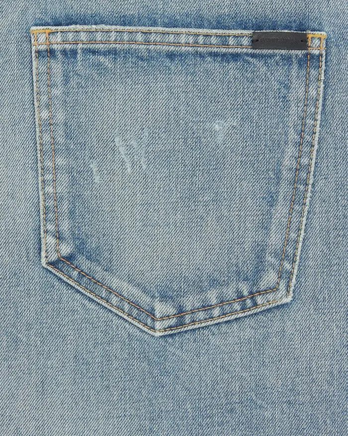 Saint Laurent Paris o1la1rc1a1225 775736 Long Baggy Jeans in Denim Blue Size US 30 / EU 46 - 3 Thumbnail