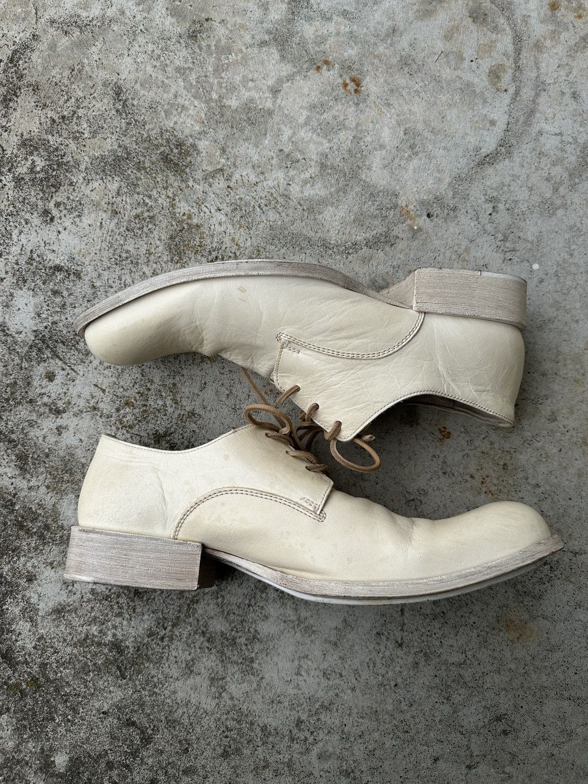 Japanese Brand Kyoji Maruyama ivory bagguette clown leather derby ccp guidi Size US 9.5 / EU 42-43 - 4 Thumbnail
