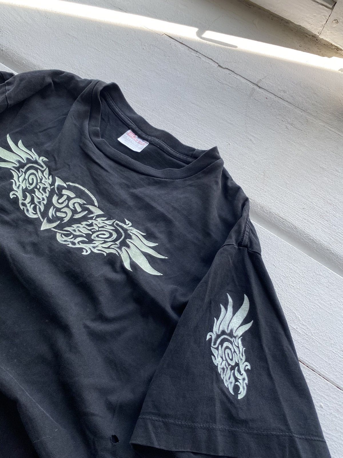 Japanese Brand × Vintage 90s🔥VNTG TATTOO TRIBAL JAPANESE ART GOTHIC OPIUM TEE PUNK Size US L / EU 52-54 / 3 - 2 Thumbnail