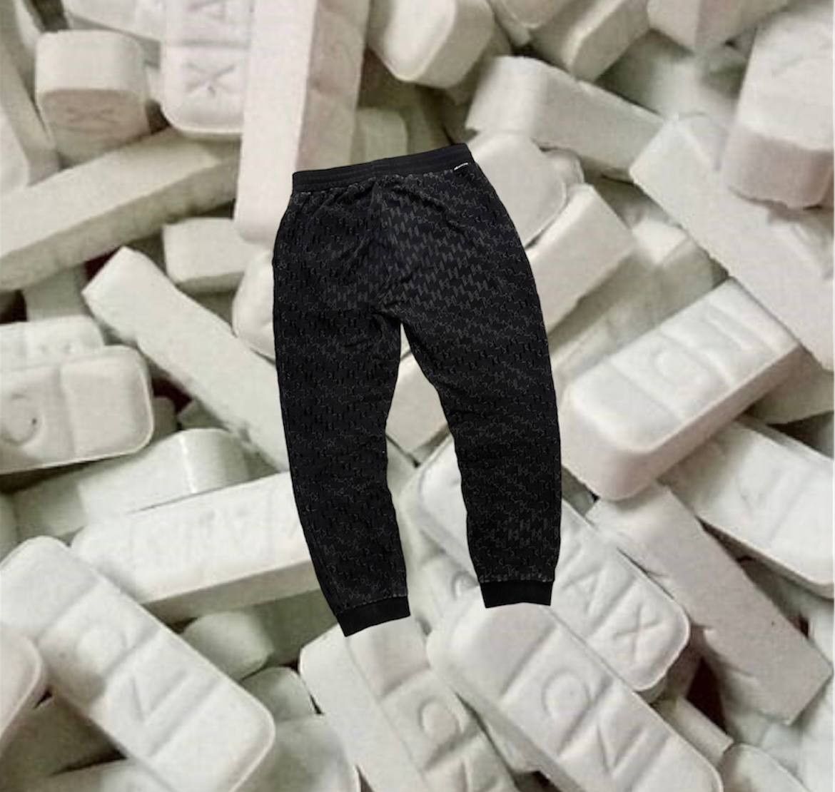 Image of Monogram Karl Lagerfeld Sweatpants in Black, Men's (Size 31)