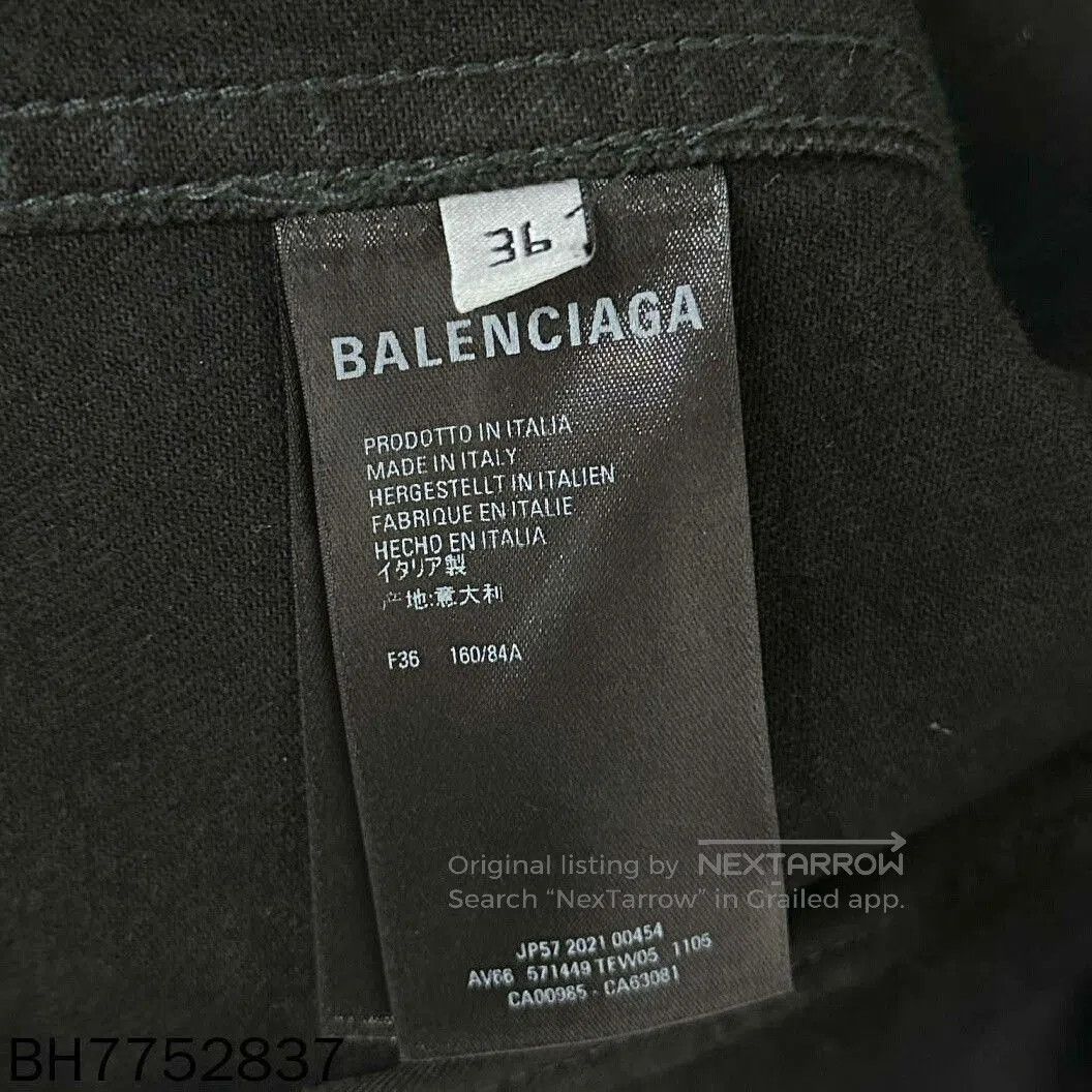 Balenciaga Balenciaga Rhinestone Logo Denim Jacket. Size XS / US 0-2 / IT 36-38 - 5 Thumbnail