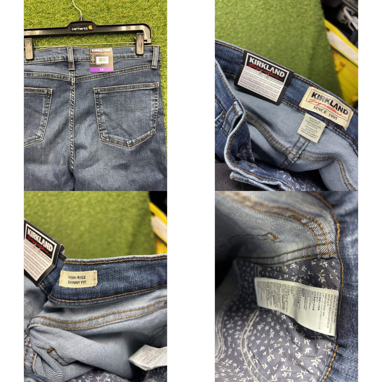 Denime Kirkland Signature Jeans Womens 14 High-Rise Skinny Fit Medium Wash Denim NWT Blue 5-Pocket Style Slim Regular Jeans Womens 14 Kirkland Signature Size 36" / US 14 / IT 50 - 8 Thumbnail