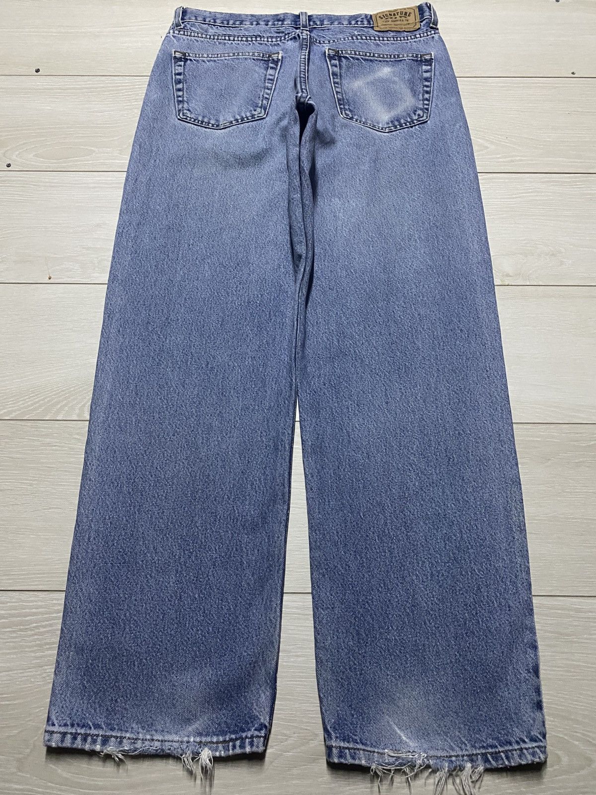 Levi's Vintage Levis Signature Faded Wash Distressed Loose Jeans Size US 34 / EU 50 - 2 Thumbnail