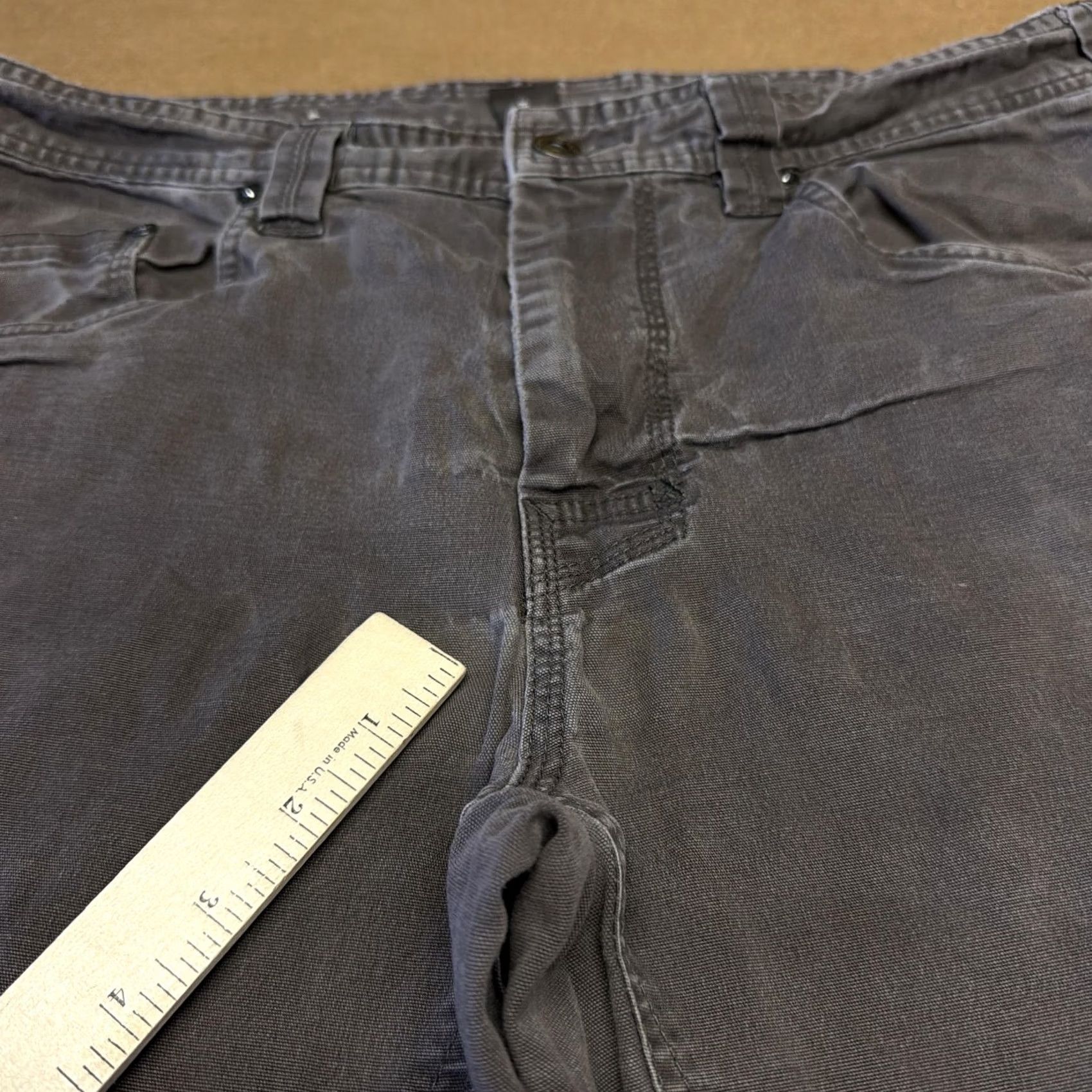 Prana prAna Mens Pants 33x32 Gray Breathe Canvas Carpenter Relaxed Straight Casual Pants Size US 33 - 6 Thumbnail