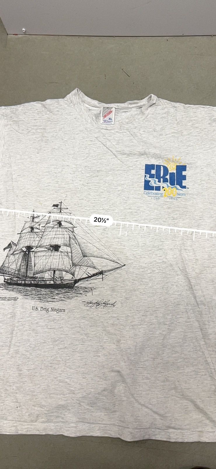 Vintage × basketcase gallery Vintage 1994 Lake Erie Faded Tee Size US XL / EU 56 / 4 - 4 Thumbnail