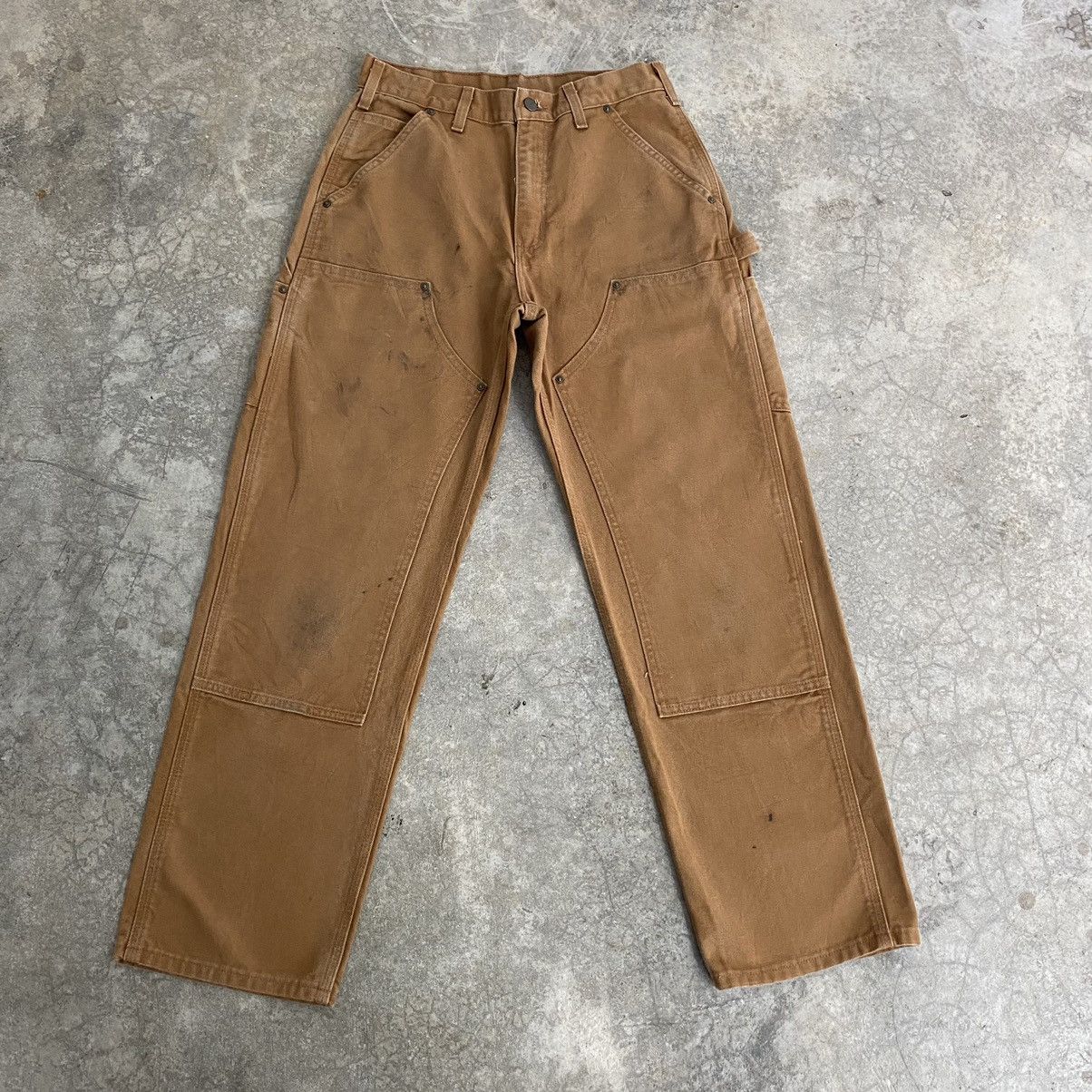Carhartt Vintage Carhartt Double Knee Tan Dirty Carpenter Pants Size US 29 - 1 Thumbnail