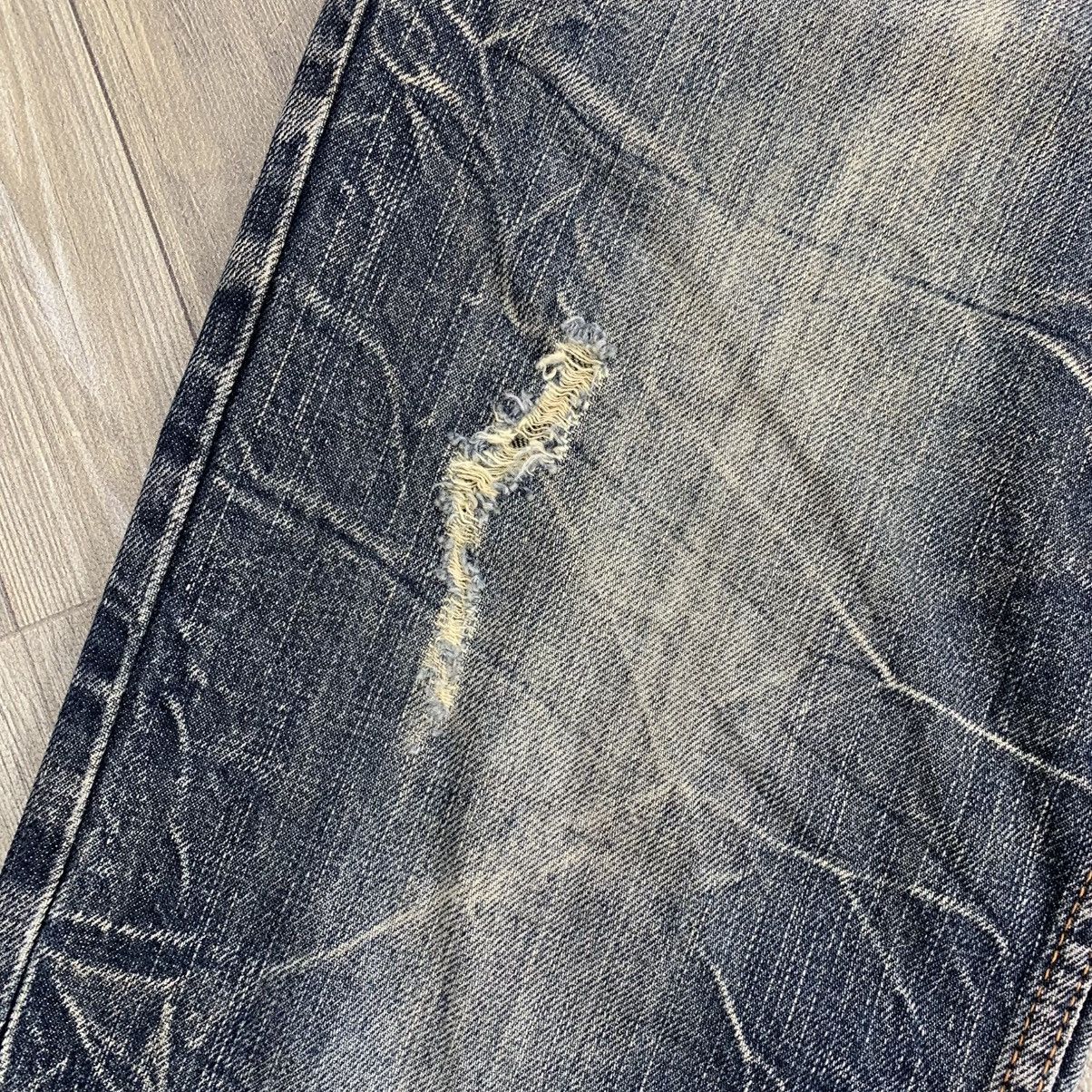 Japanese Brand × Le Grande Bleu (L.G.B.) LGB Style💥Nylaus Double Waist Distressed Denim Pants Size US 32 / EU 48 - 4 Thumbnail
