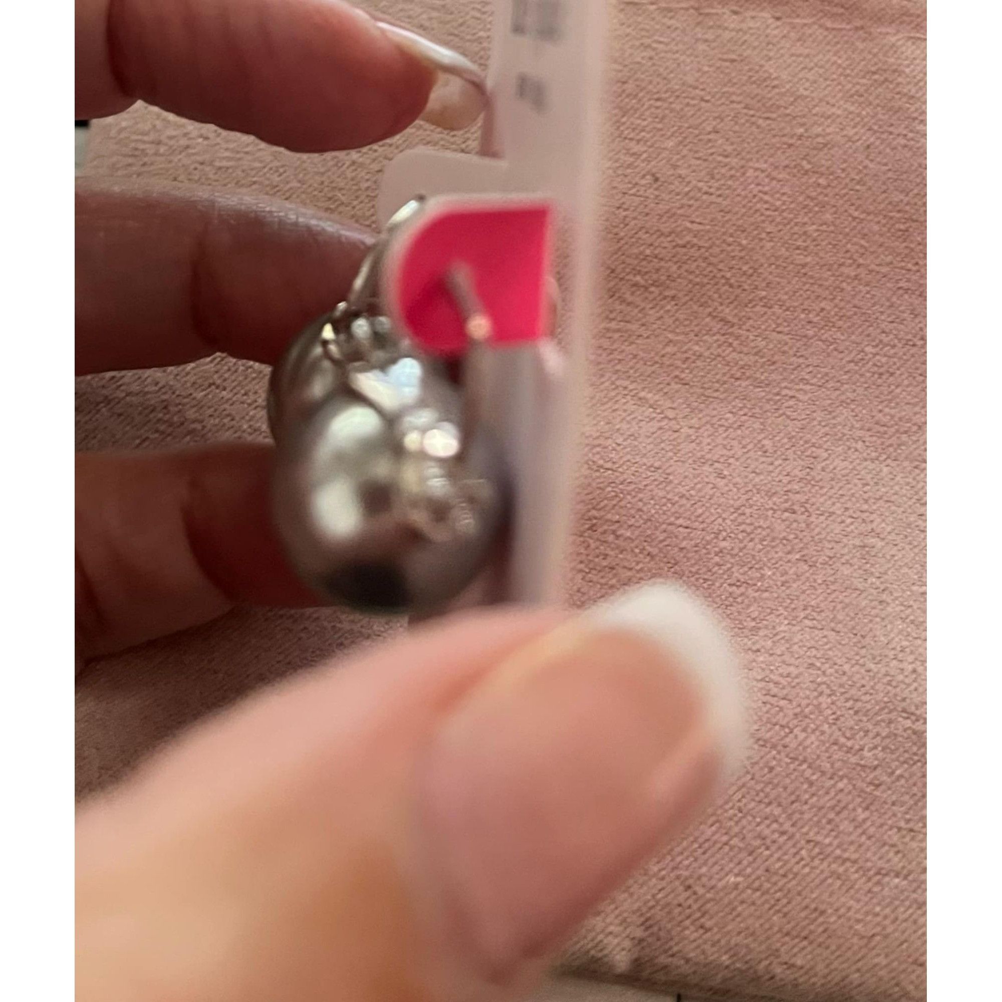 Kate Spade Kate Spade Silver Gray Pearl Drop Earrings Size ONE SIZE - 3 Thumbnail
