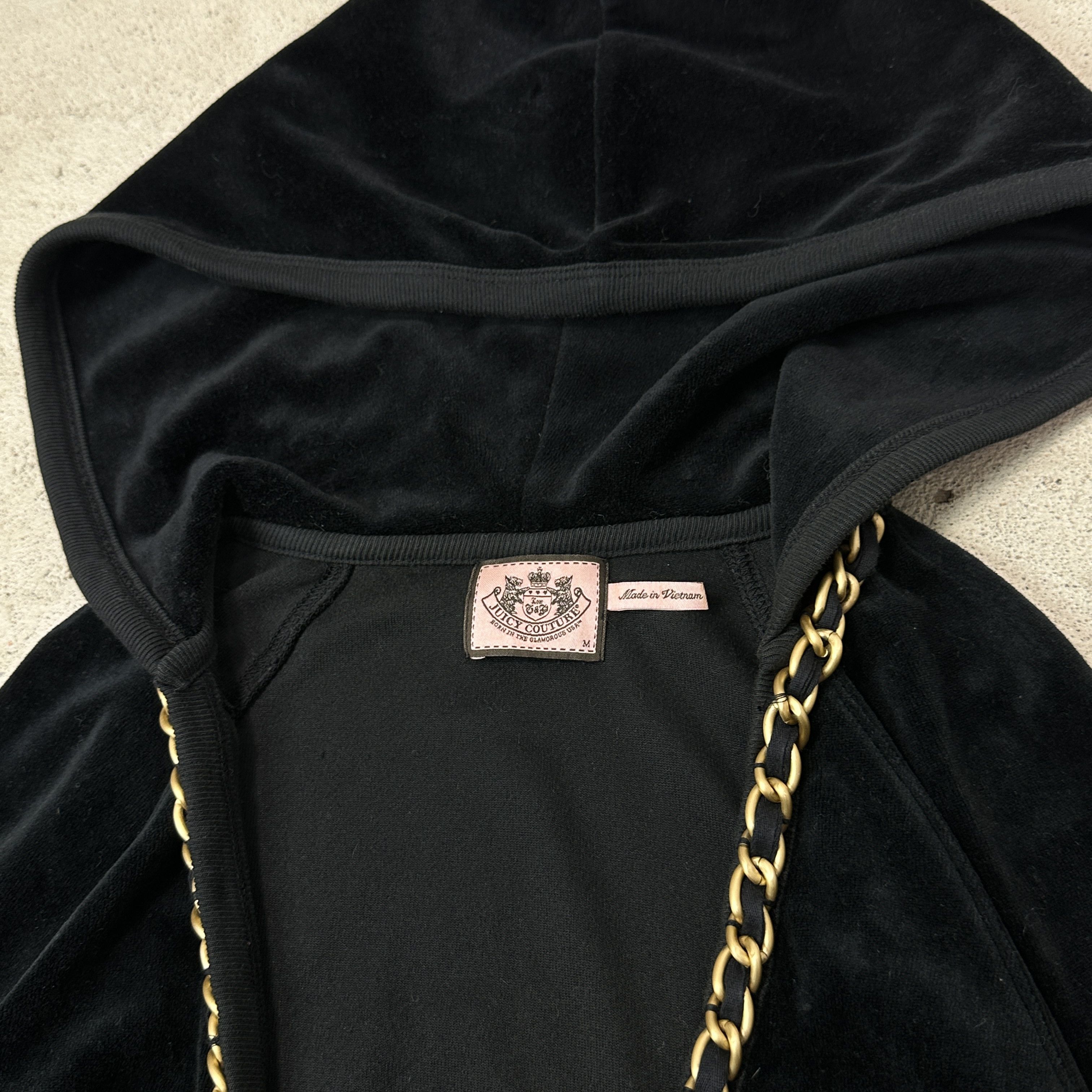 Juicy Couture Vintage Velvet Streetwear Juicy Couture Hoodie Chains Y2K Size M / US 6-8 / IT 42-44 - 5 Thumbnail