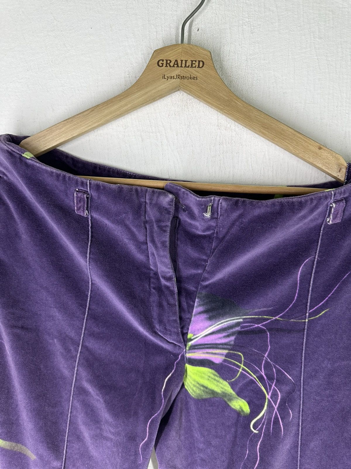 Versace Versus Versace Purple Floral Jeans Couture Size 24" / US 00 / IT 34 - 16 Thumbnail