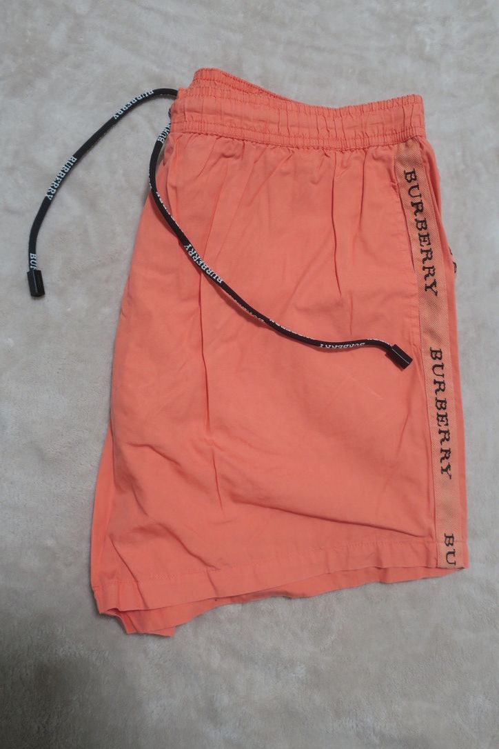 Burberry Men's Swim Trunks Salmon Side Embroidered Print Size XL Size US 32 / EU 48 - 1 Thumbnail
