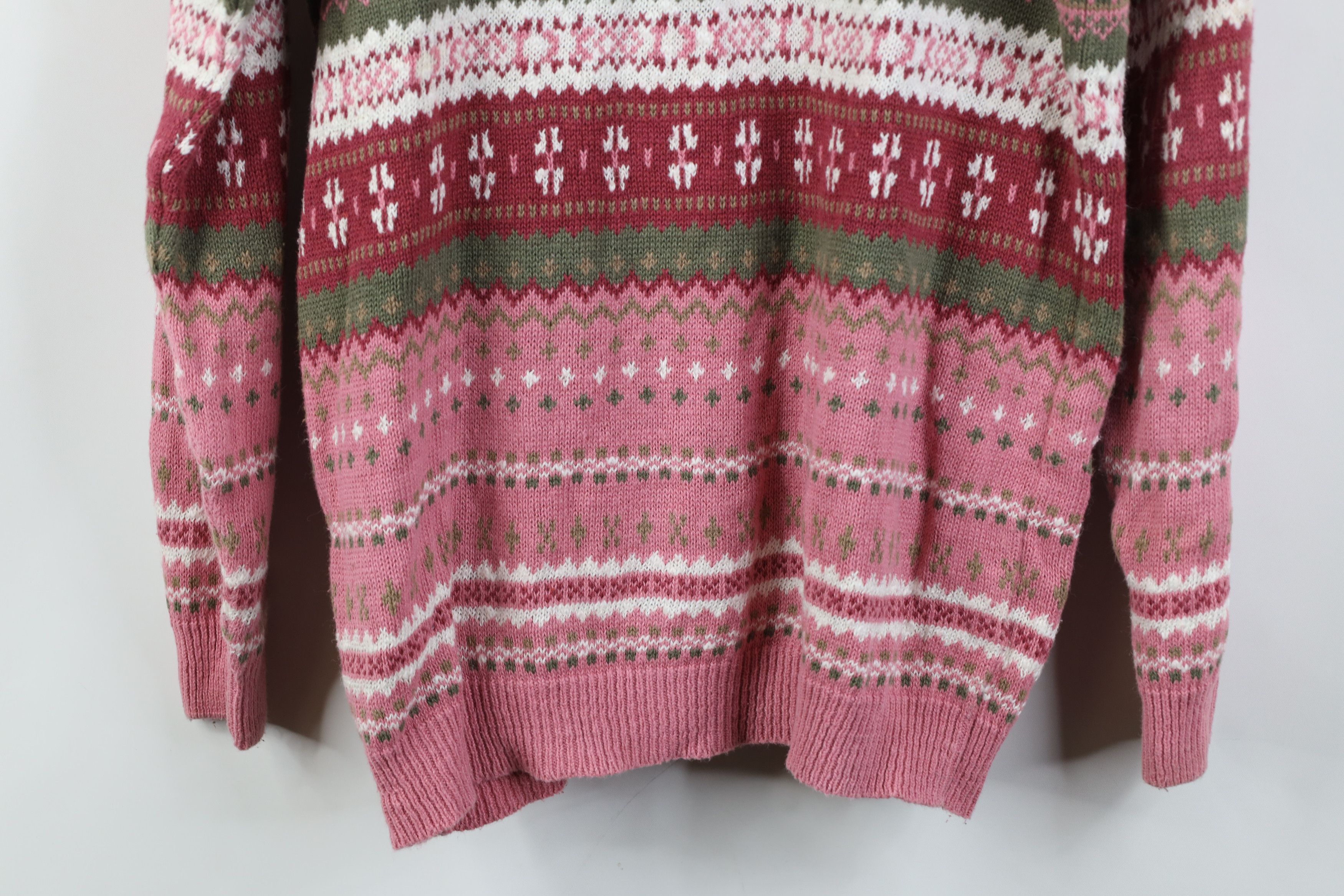 Vintage Vintage 90s Streetwear Fair Isle Knit Cardigan Sweater Size M / US 6-8 / IT 42-44 - 11 Thumbnail